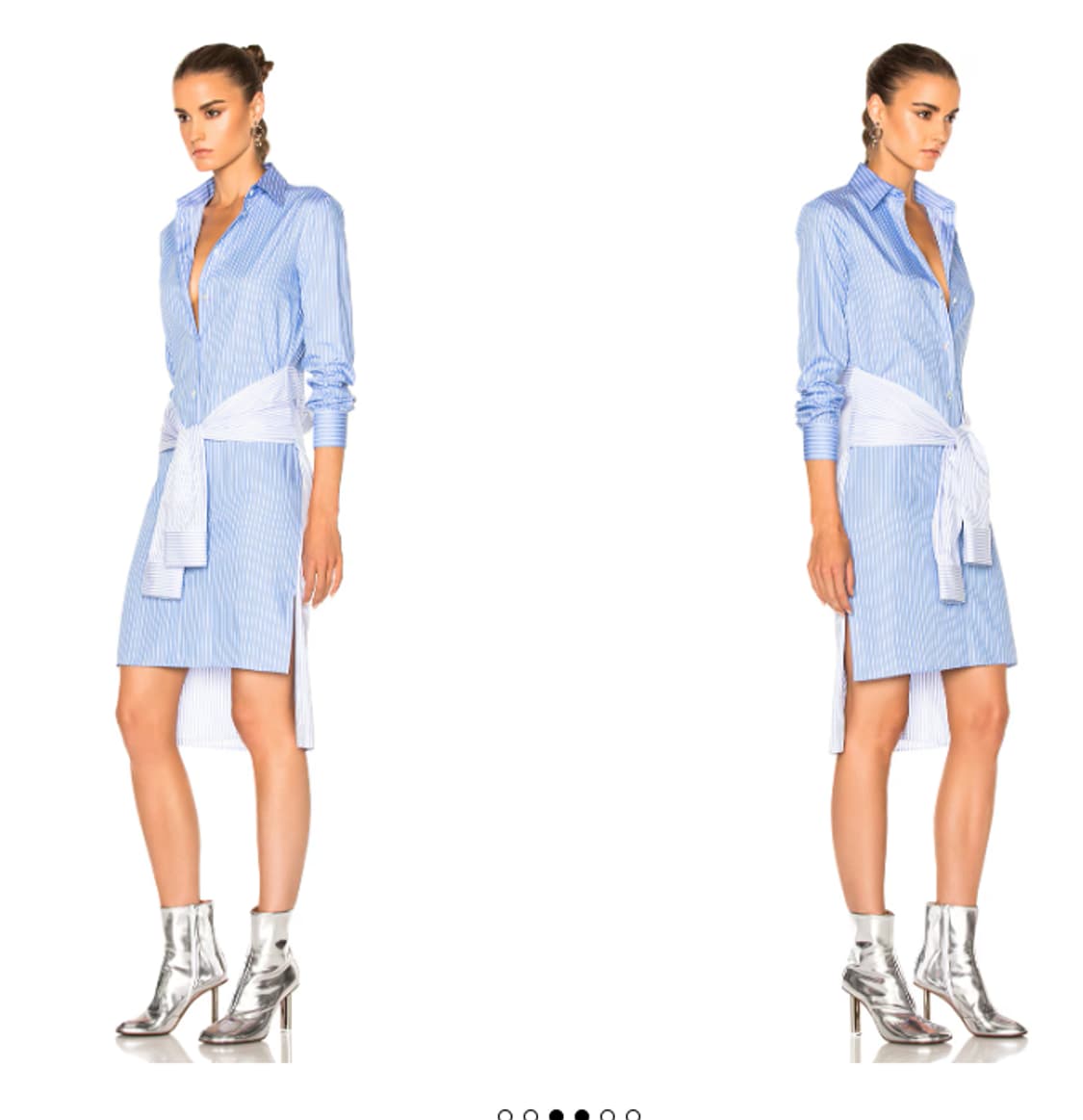 메종마르지엘라 스트라이프 셔츠 원피스 블루 38 상품이미지1