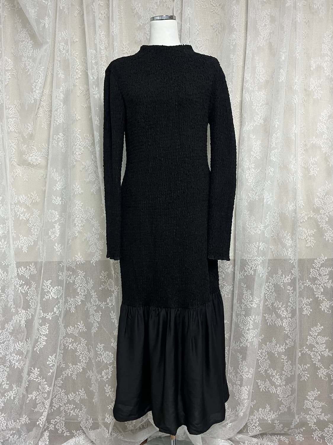 S) 오르 ORR 엘핀 스모킹 원피스 블랙 상품이미지2