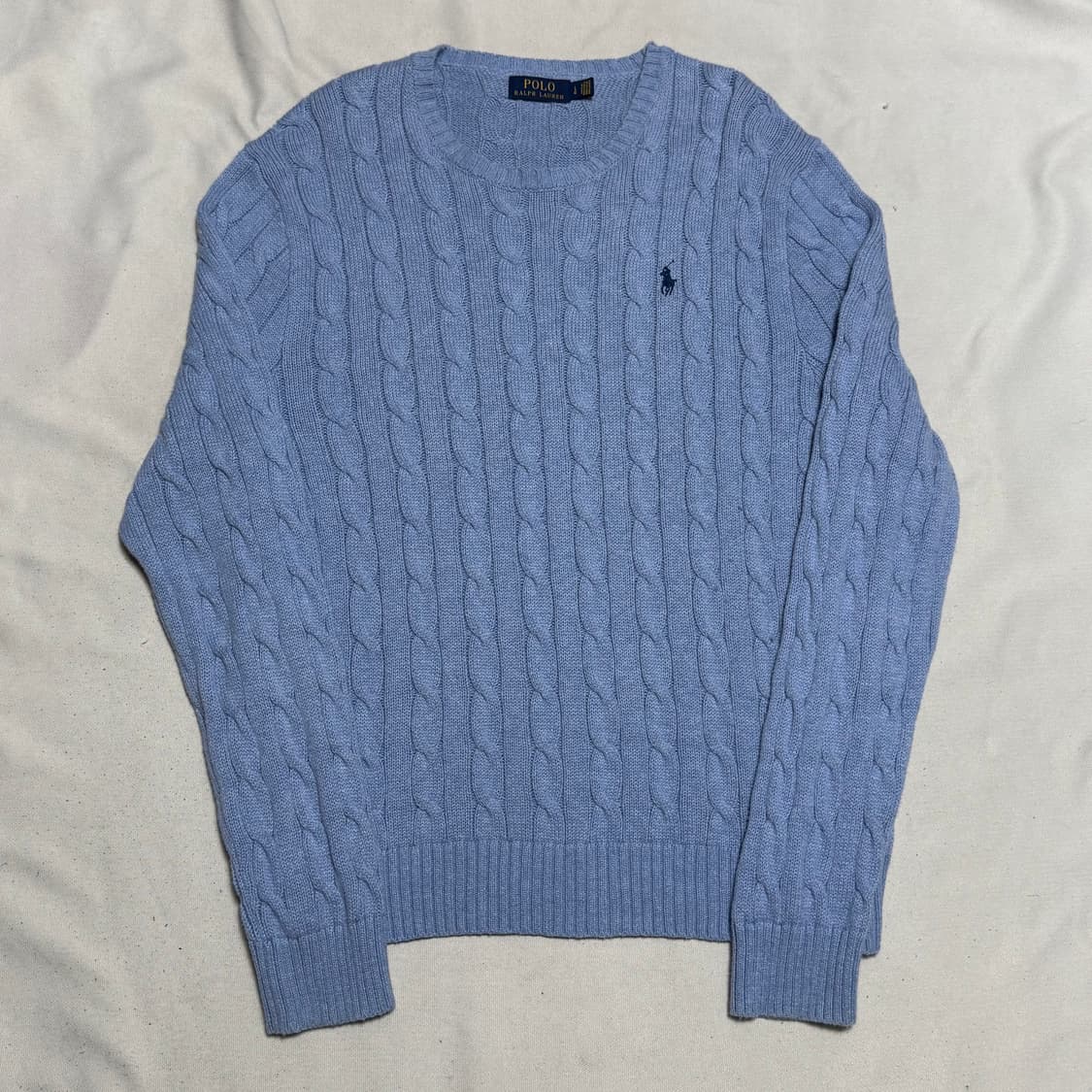 L 폴로랄프로렌 스카이블루 케이블 니트 상품이미지2