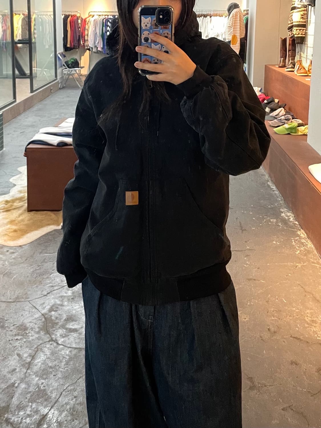 칼하트 블랙 액티브 자켓 H218 상품이미지1