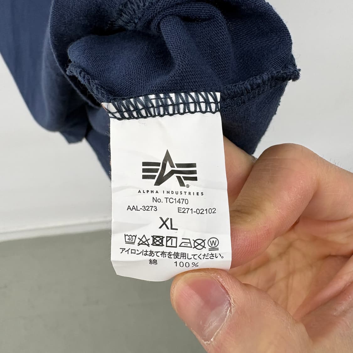 알파인더스트리 카모 로고 반팔 티셔츠 네이비 남성XL 상품이미지6