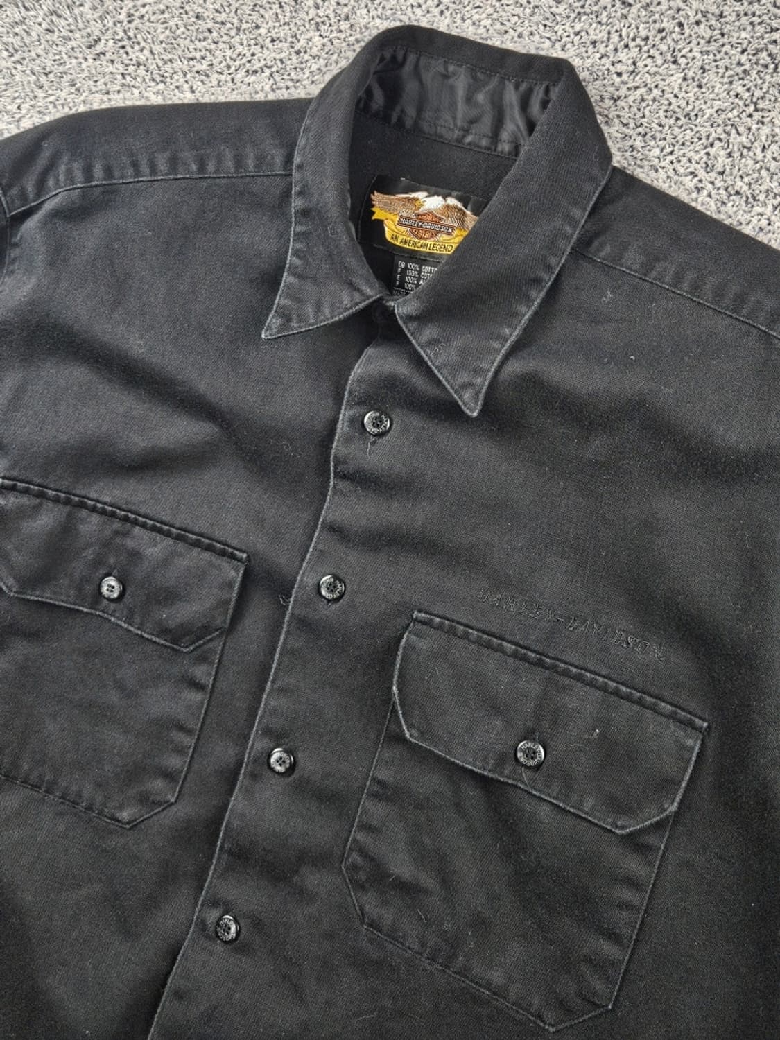 할리 데이비슨 포켓 베이직 코튼 바이커 셔츠 ( L ) / 10716 상품이미지10