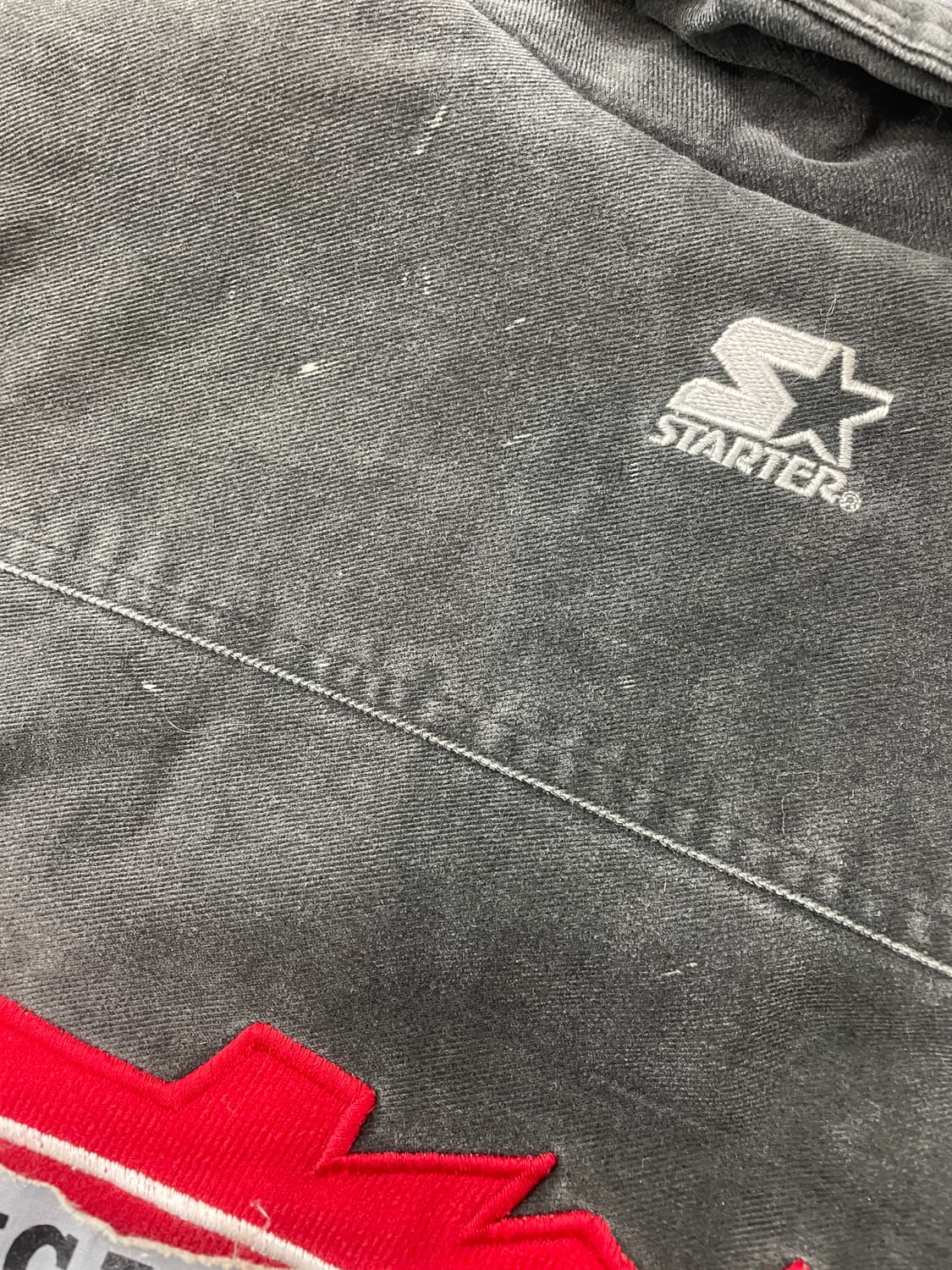 90’s 스타터 시카고불스 후드 바시티 자켓 상품이미지5