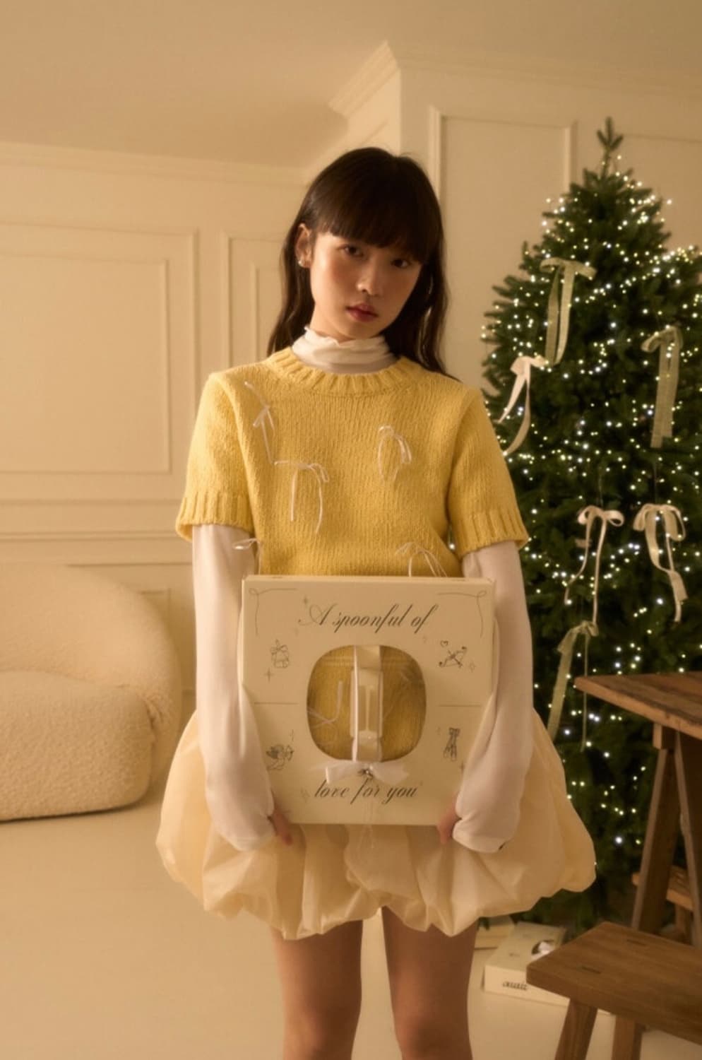 새상품 PUMPKIN VOLUME SKIRT-BEIGE 상품이미지3