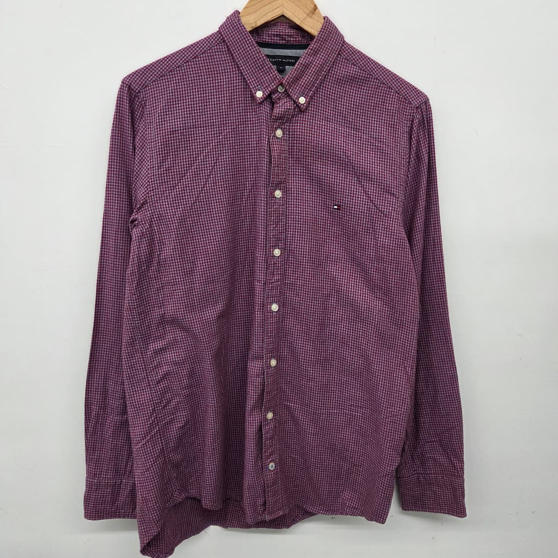 타미힐피거 긴팔 체크 셔츠 남M 상품이미지2