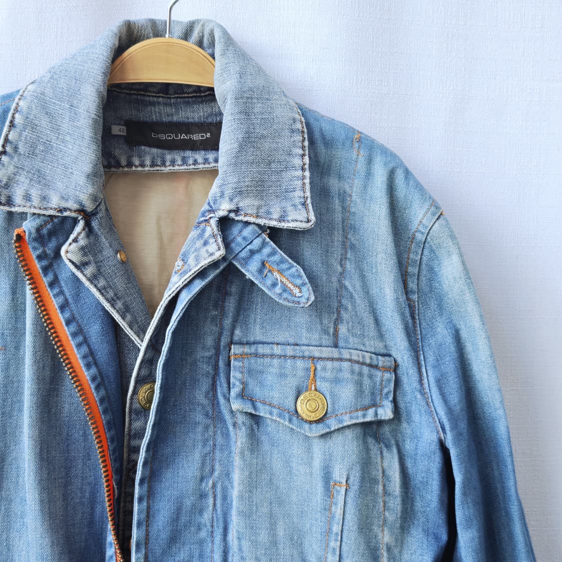 디스퀘어드2 페이크 레이어드 데님 자켓 46사이즈 상품이미지2