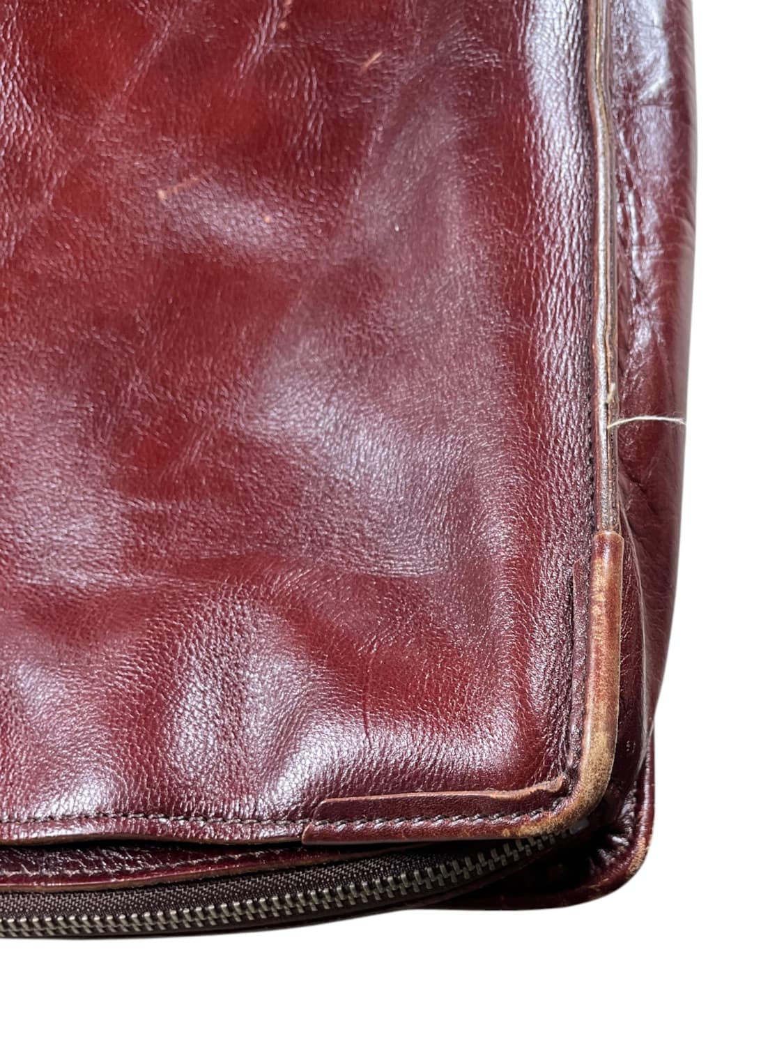 Takeo Kikuchi 리얼 레더 레드브라운 크로스 백  상품이미지5