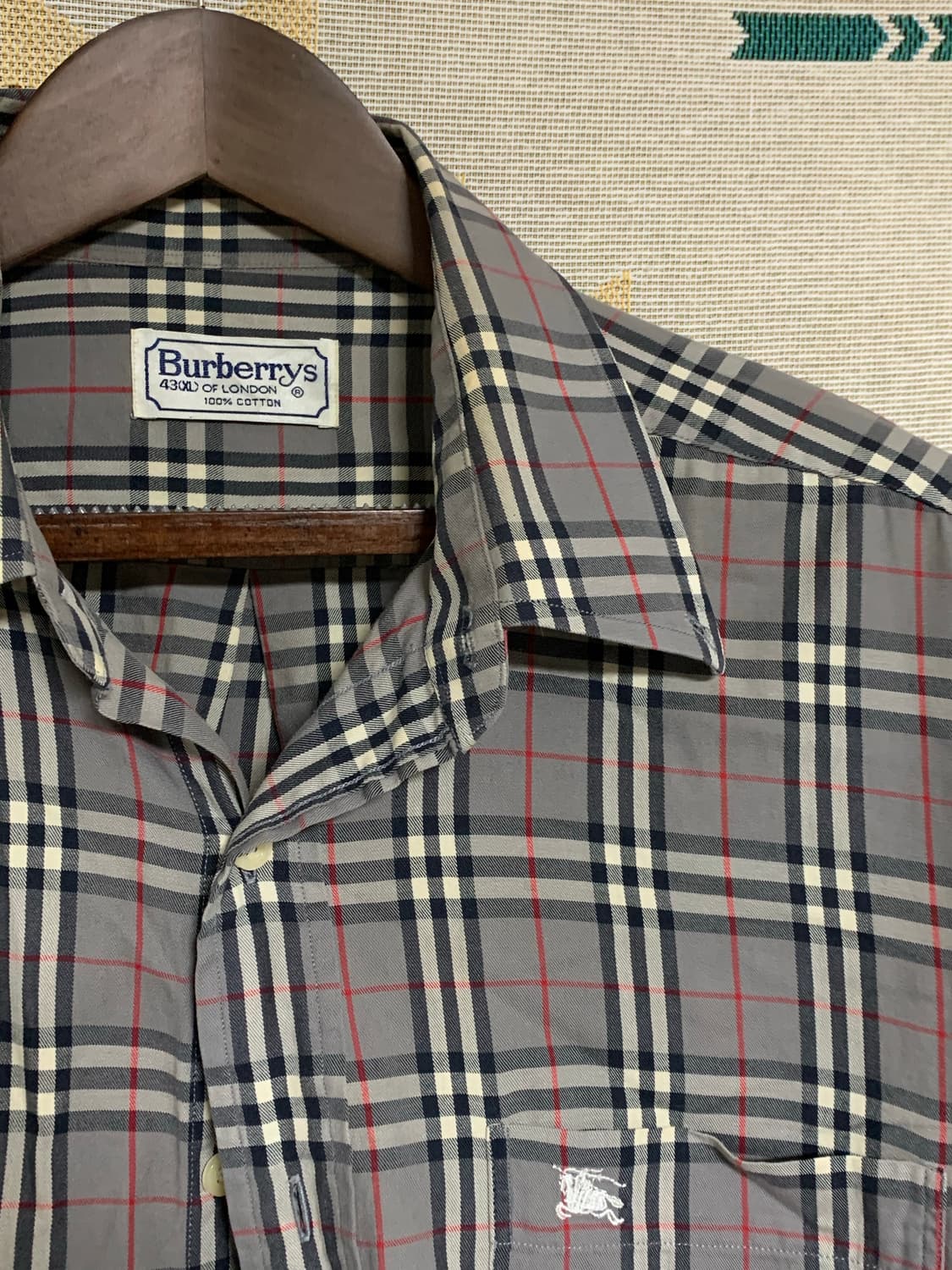버버리 빈티지 체크 셔츠 XL 상품이미지4