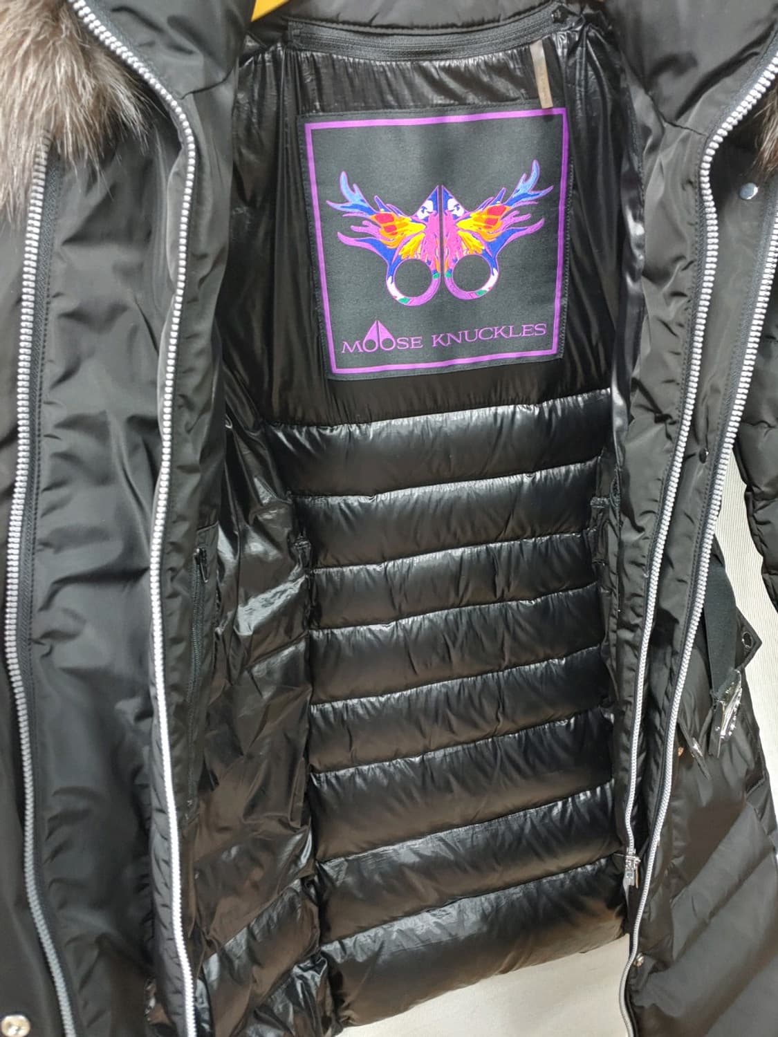 무스너클 롱 패딩 폭스퍼 후드 벨트 여성S 상품이미지3