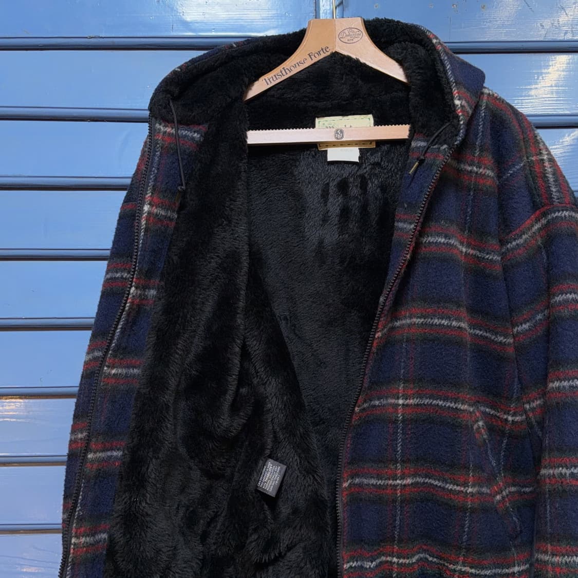 Melton USA 체크 퍼 후드자켓 상품이미지4