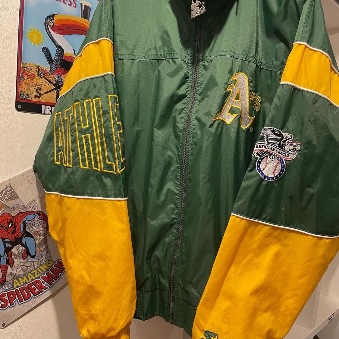 스타터 오클랜드 애슬레틱스 바람막이 XL 상품이미지6