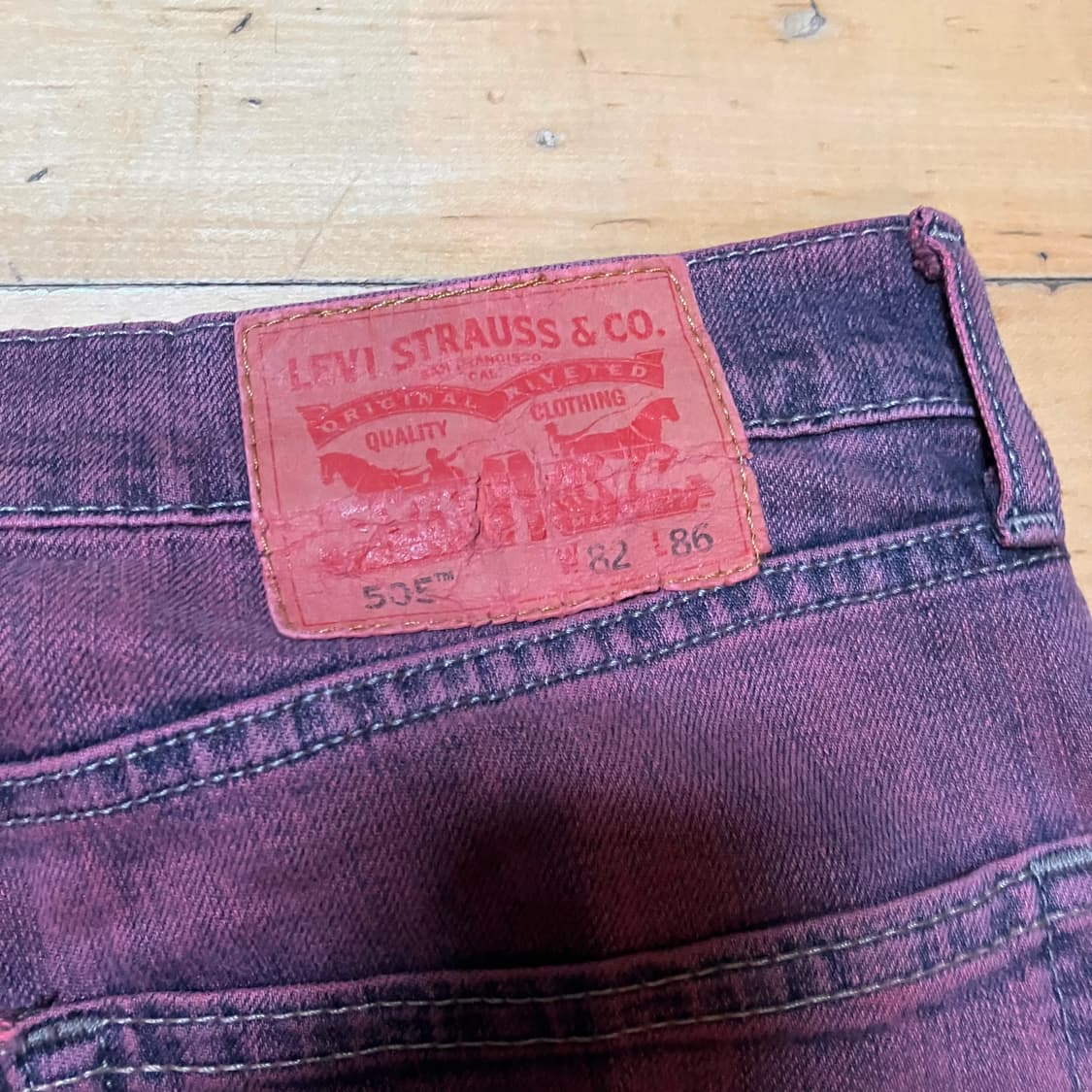 Japanese 데님 리메이크 90s 퍼플레드 셋업 levi‘s 상품이미지9
