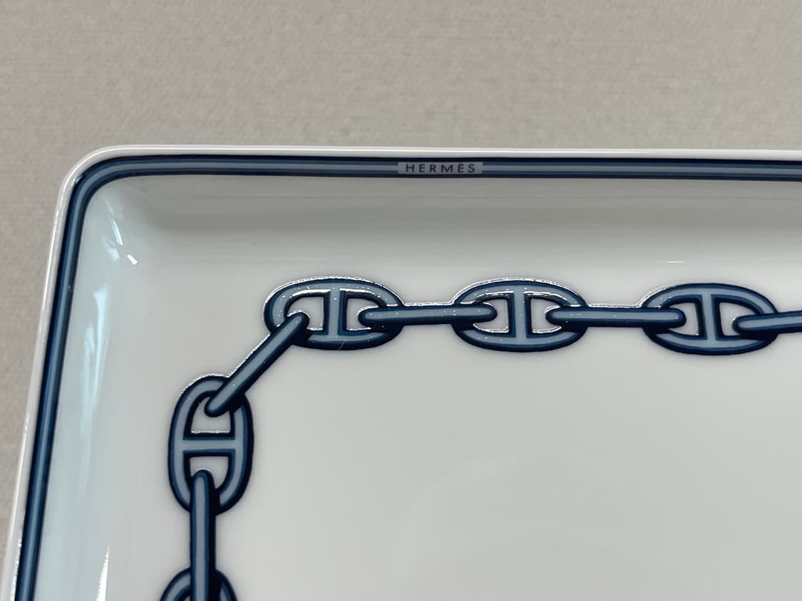 에르메스 샹달 블루 스퀘어 플레이트 1P HERMES 상품이미지3