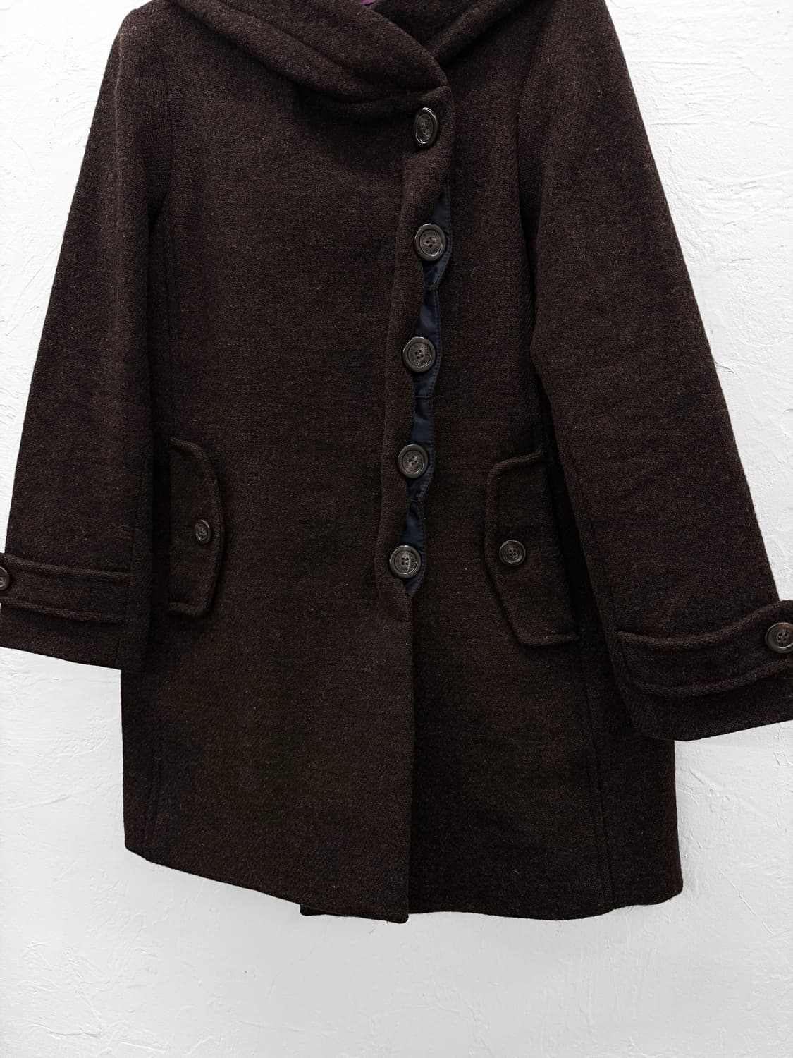 earth music&ecology 울 후드 코트 상품이미지3