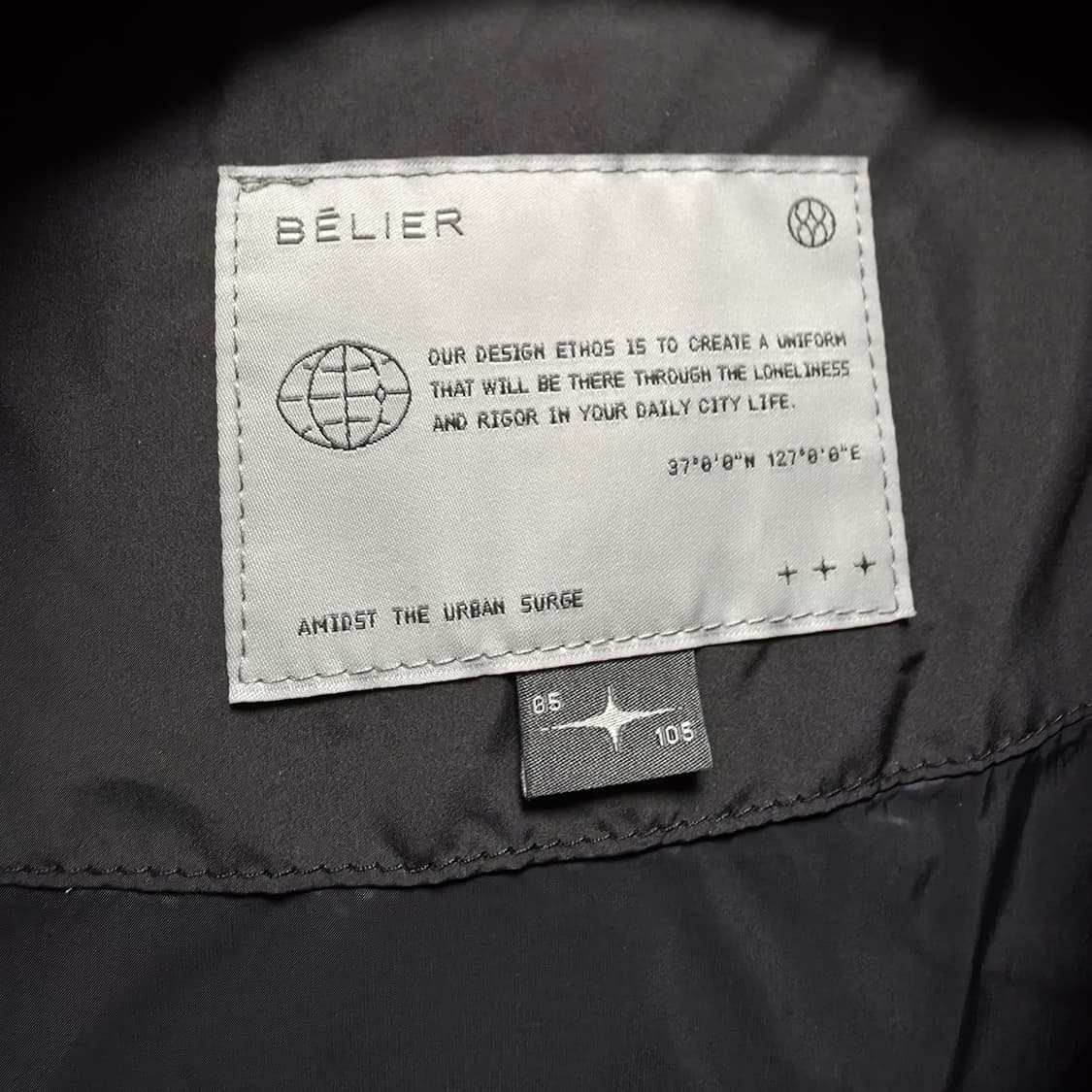 벨리에 크로스라인 패딩 블랙 5사이즈 상품이미지3