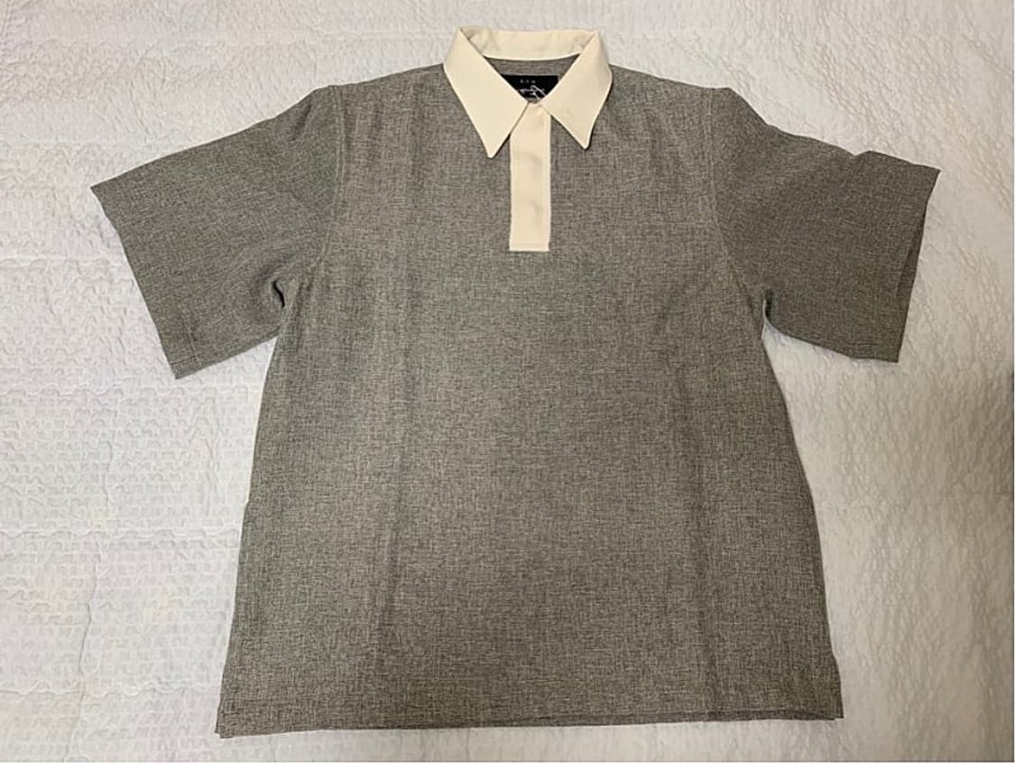 [L]STU x llud Cutoff Collar T-shirt gray 상품이미지1