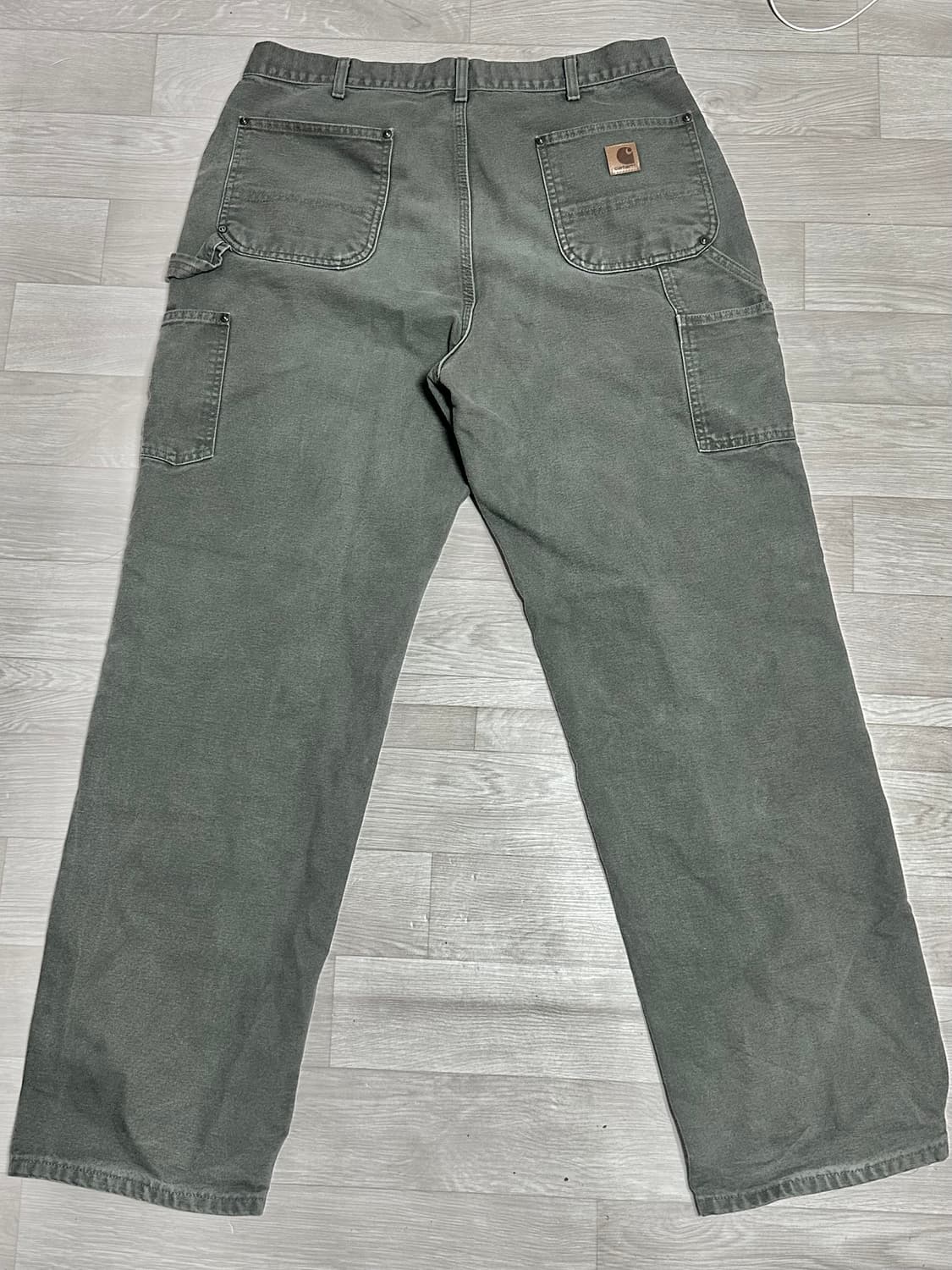 칼하트 B136 모스그린 38*34 실측 약 35-36인치 더블니 상품이미지2