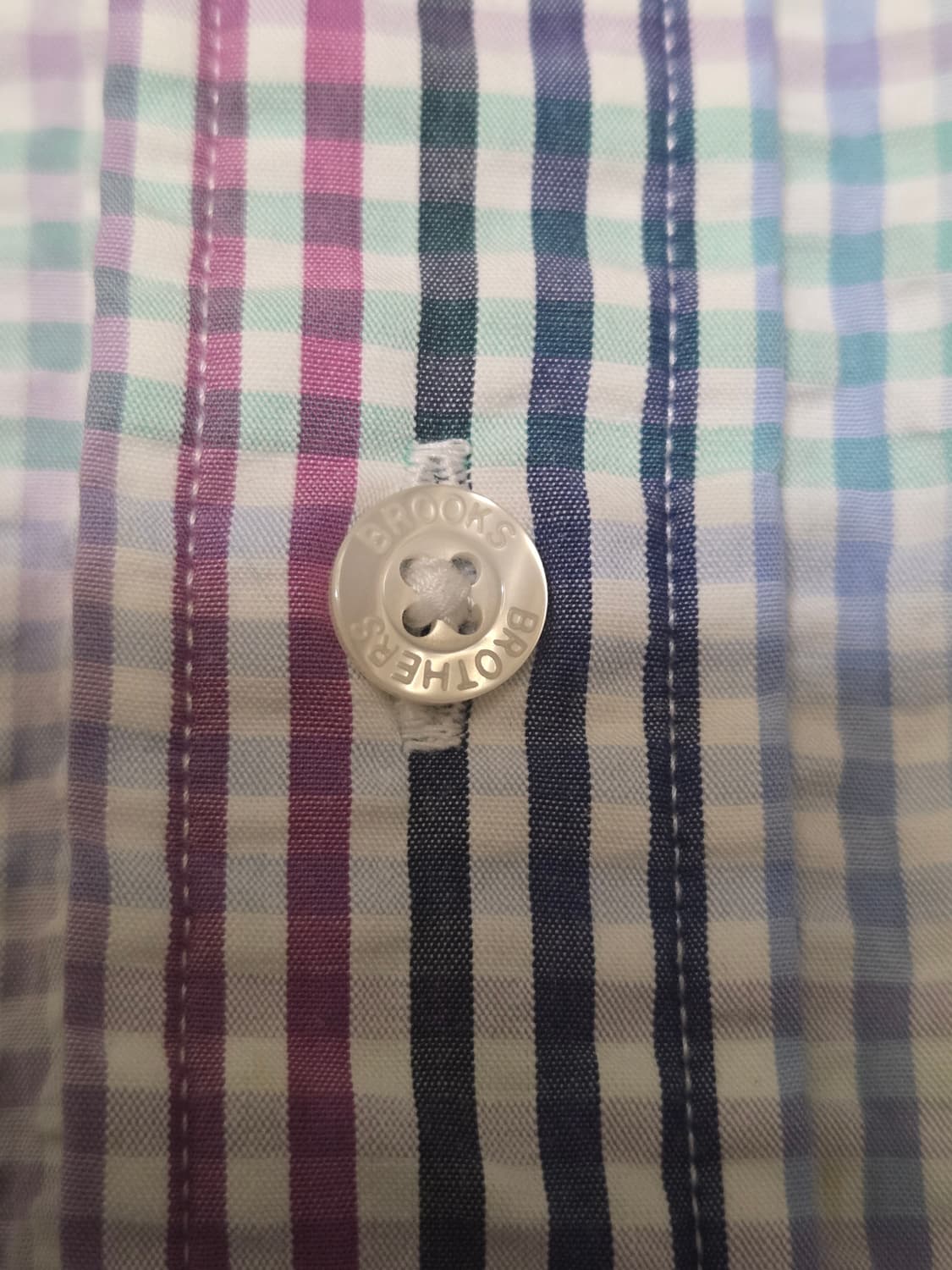 브룩스브라더스 멀티 체크 시어서커 셔츠 L 상품이미지4