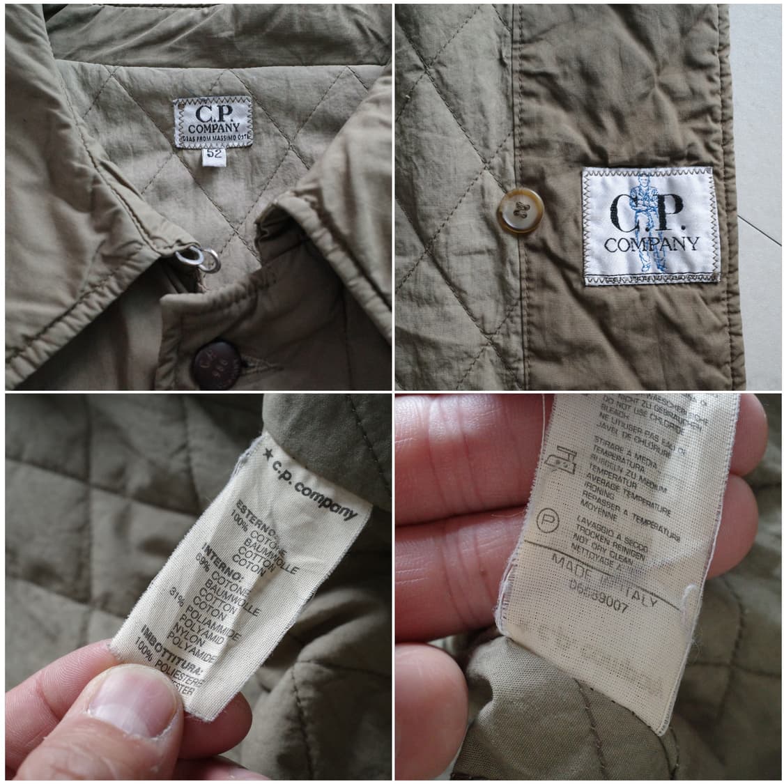 80s CP컴퍼니 빈티지 퀄팅 싱글 발마칸 트렌치 코트 52 상품이미지5