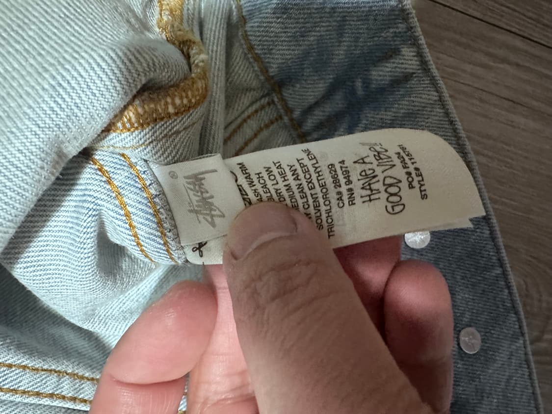 스투시 데님 트러커 자켓 라이트 워시 L 상품이미지4