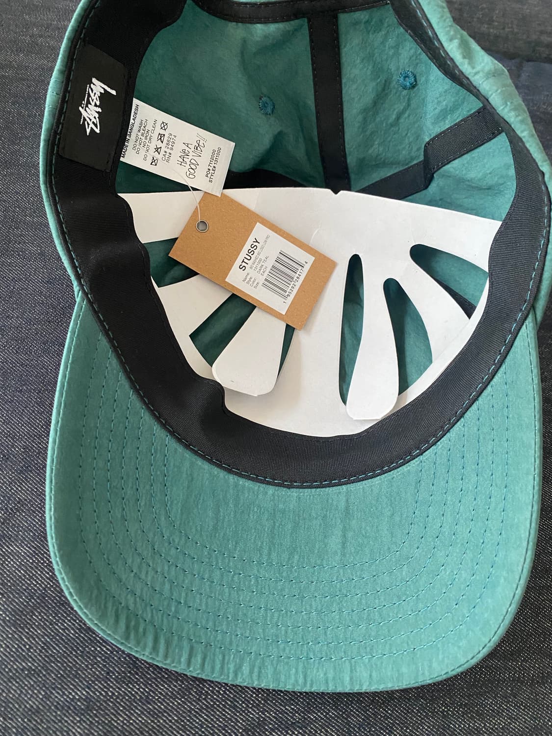 새상품)스투시 바이오워시드 로우 프로 캡 다크 틸 모자 상품이미지3