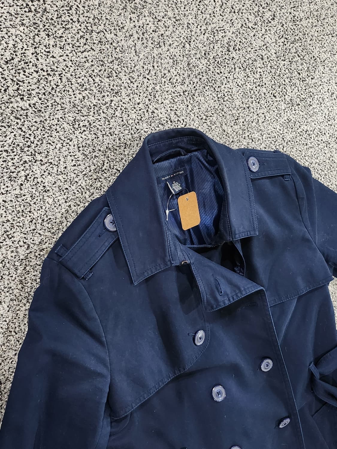 //타미힐피거 네이비 트렌치코트 M 상품이미지5