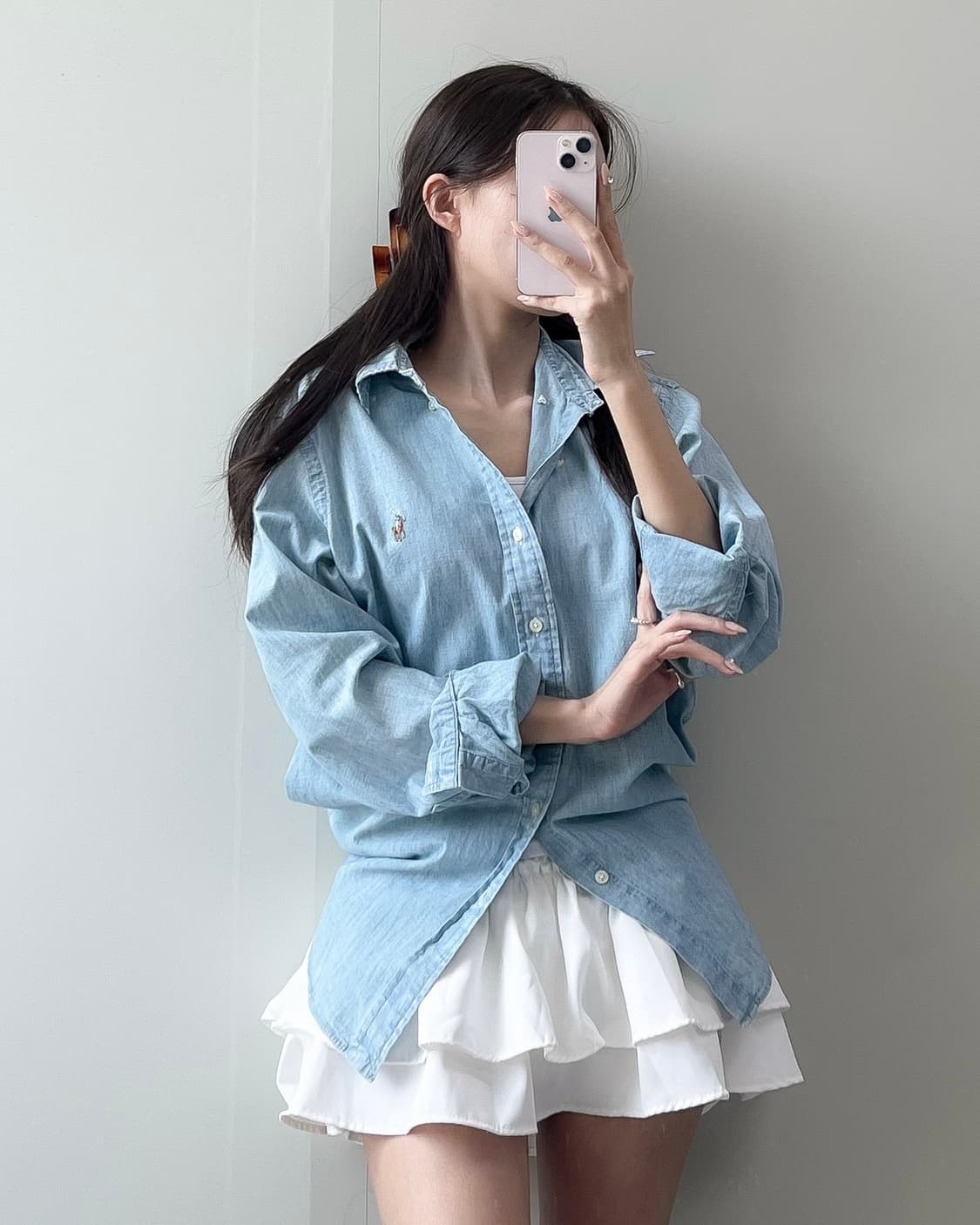 폴로 샴브레이 셔츠  상품이미지3