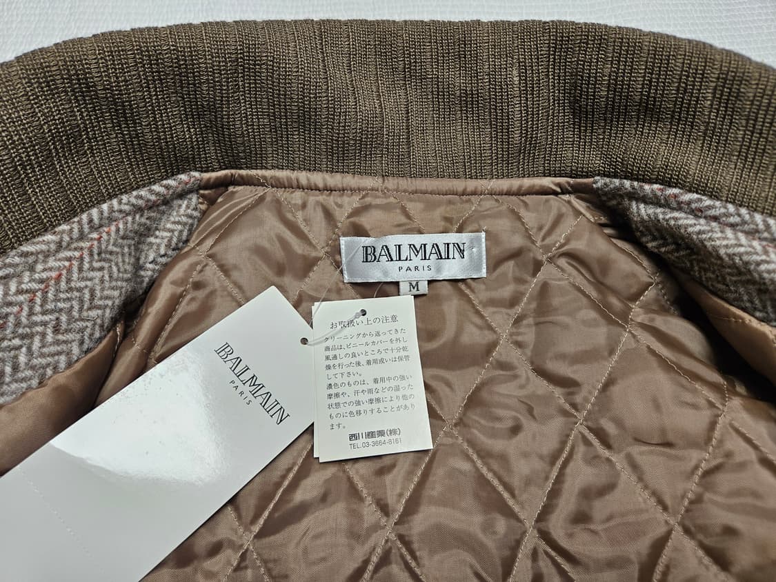 발망 BALMAIN 파리 울 워크 자켓 일본산 빈티지 (새제품) 상품이미지6