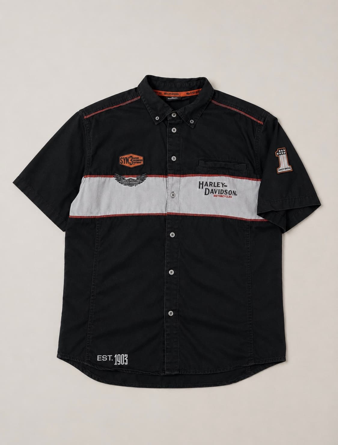 Harley Davidson 레이싱 워크 반팔 셔츠 상품이미지1