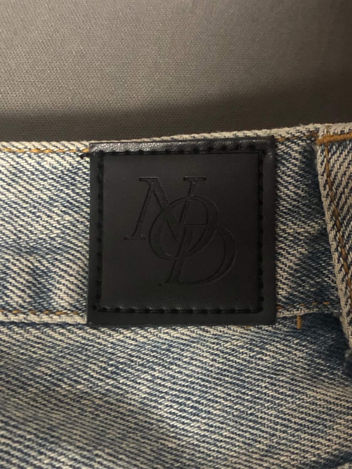 1) 노드 와이드 배기 데님 팬츠 라이트 블루 상품이미지10