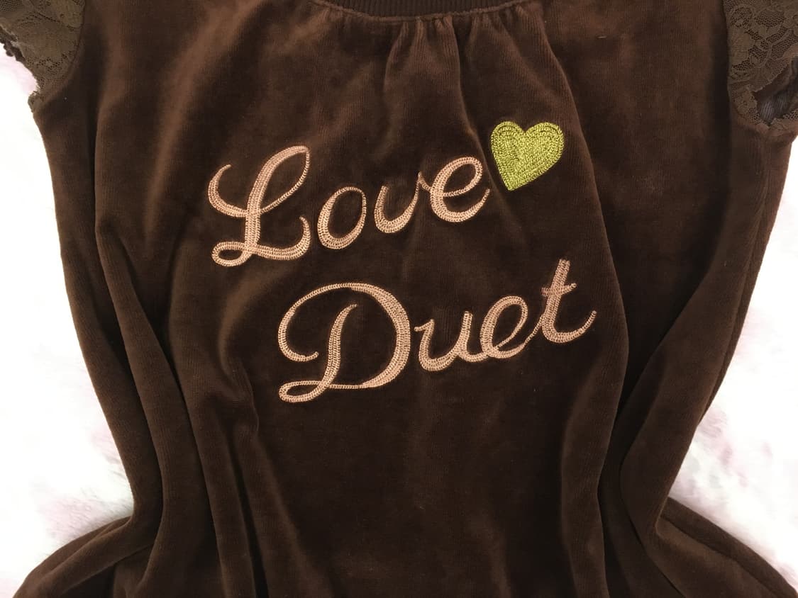 라떼갸루 초코 벨벳 레터링 로맨틱 탑 로걀탑 리즈리사st 상품이미지3