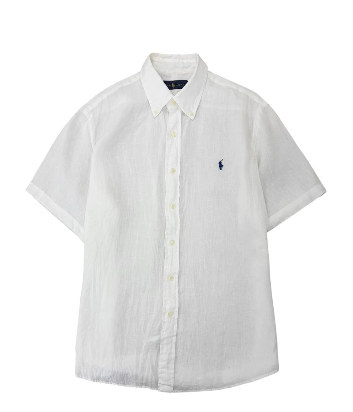 폴로 린넨 반팔셔츠 화이트 (L) 상품이미지1