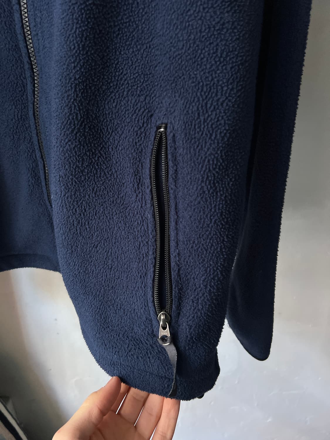 [M]노스페이스 해외판 센터로고 네이비 집업 플리스 상품이미지4