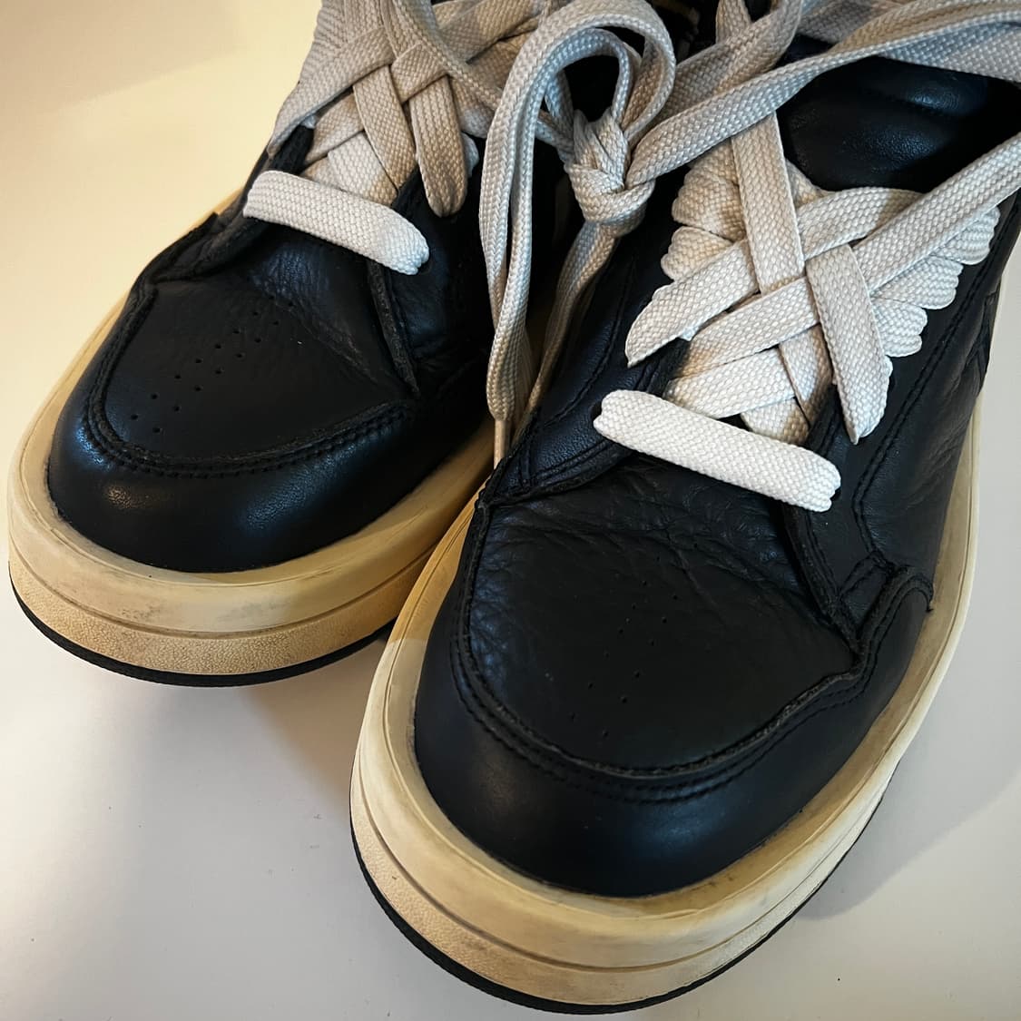 컨버스 x 릭 오웬스 다크쉐도우 터보웨폰 블랙 크림  상품이미지5