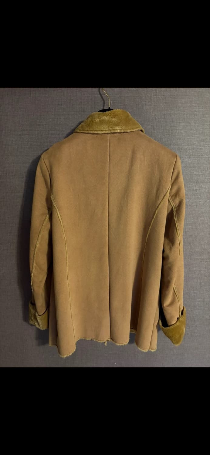 WO HOP 베이지 스웨이드 양털 무스탕 자켓 상품이미지10