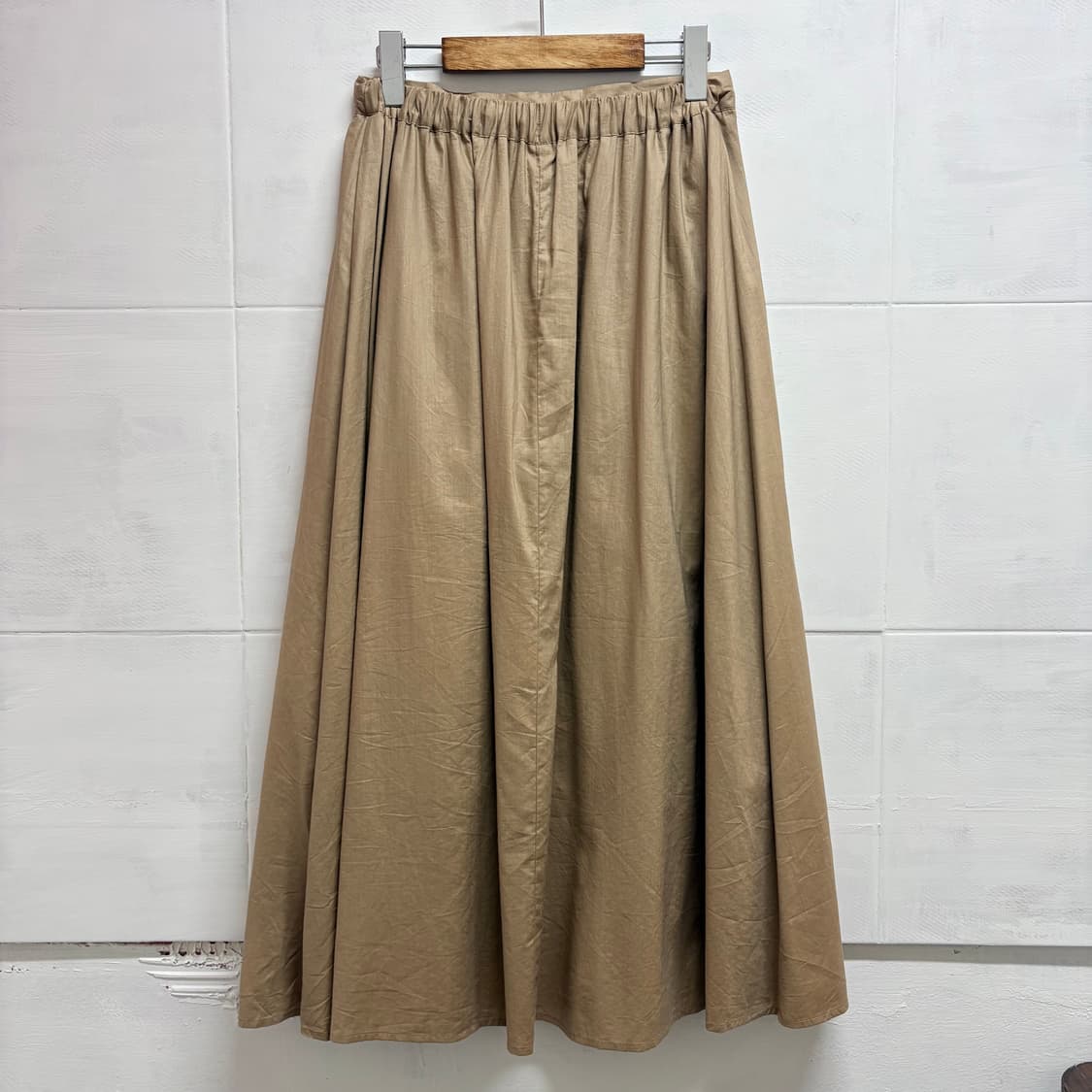 IKKA 베이지 카멜 리본 롱 스커트 M JPN 상품이미지3