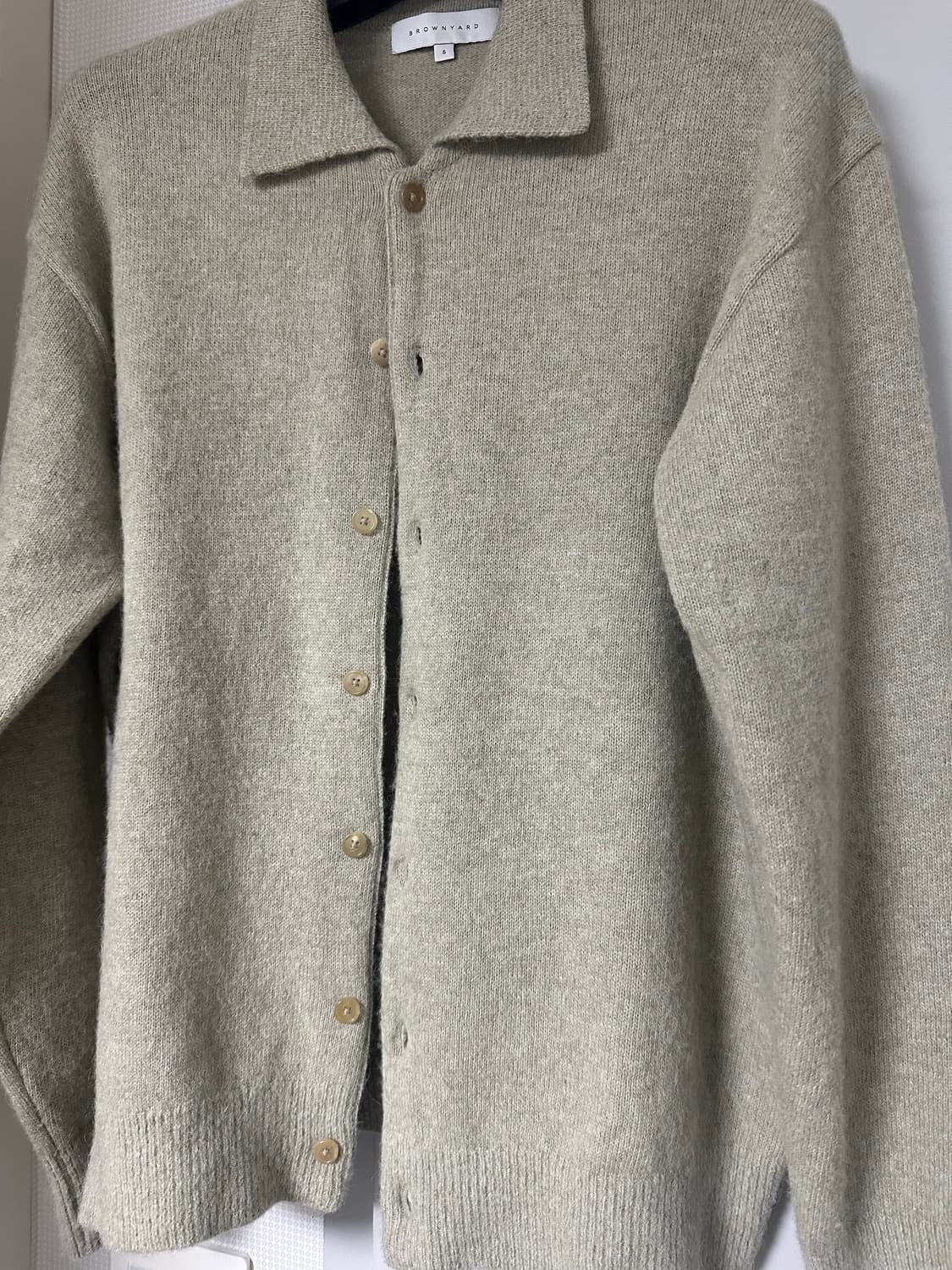 브라운야드 알파카 가디건(올리브) 5사이즈 판매 상품이미지5