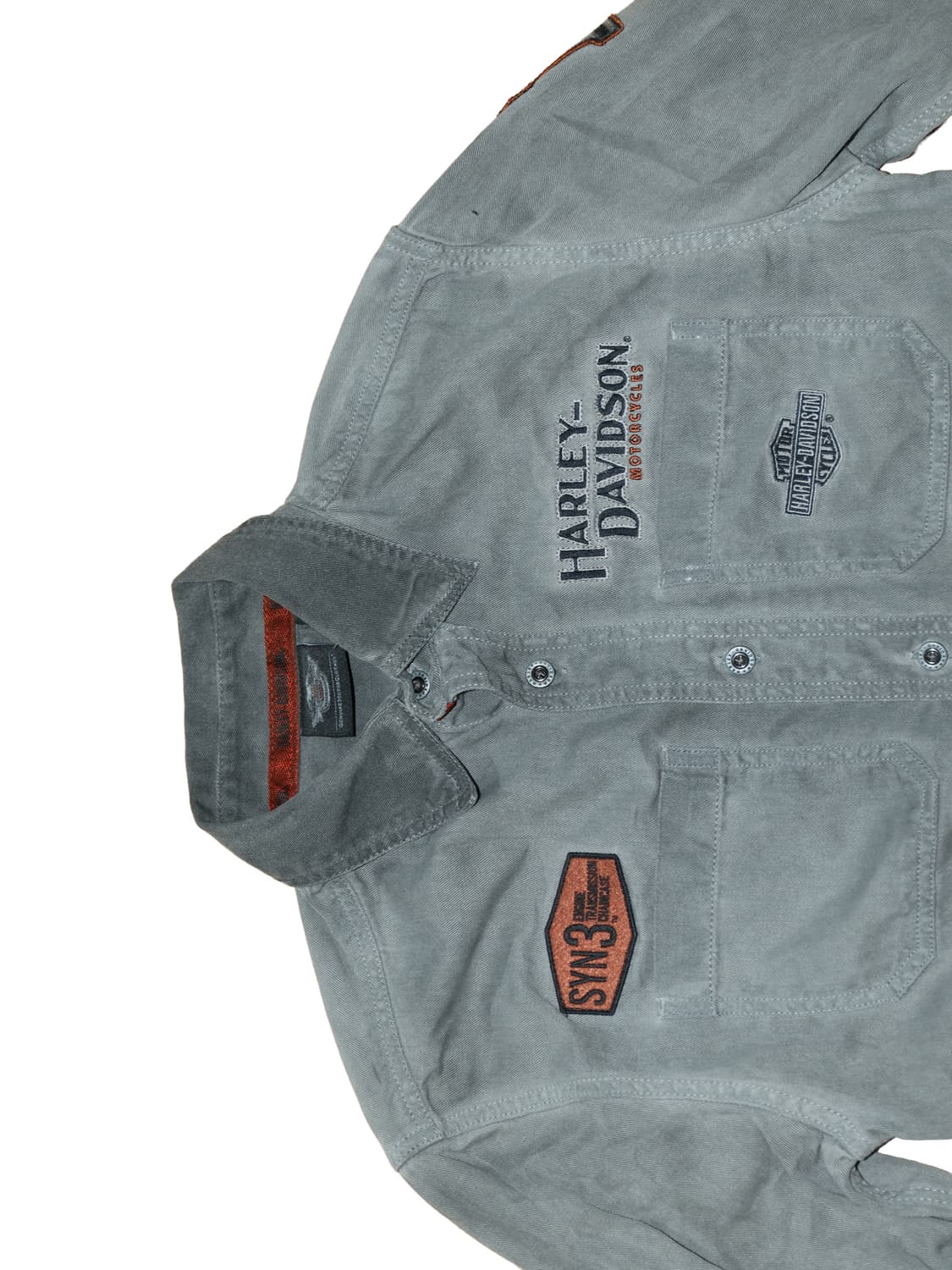 할리데이비슨 워크 셔츠 그레이 긴팔 상품이미지2