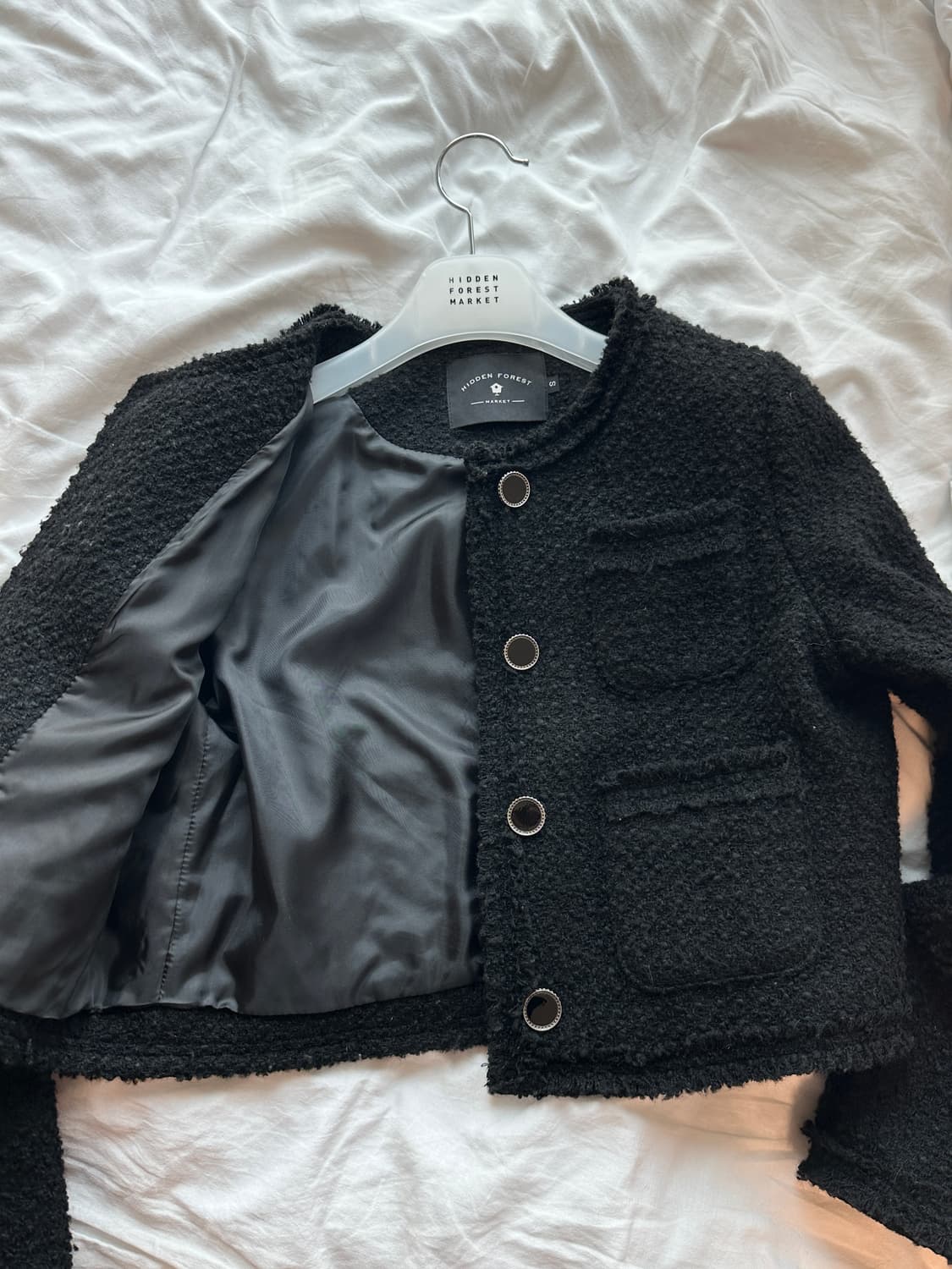 히든포레스트마켓 크롭 트위드 자켓 S 상품이미지2