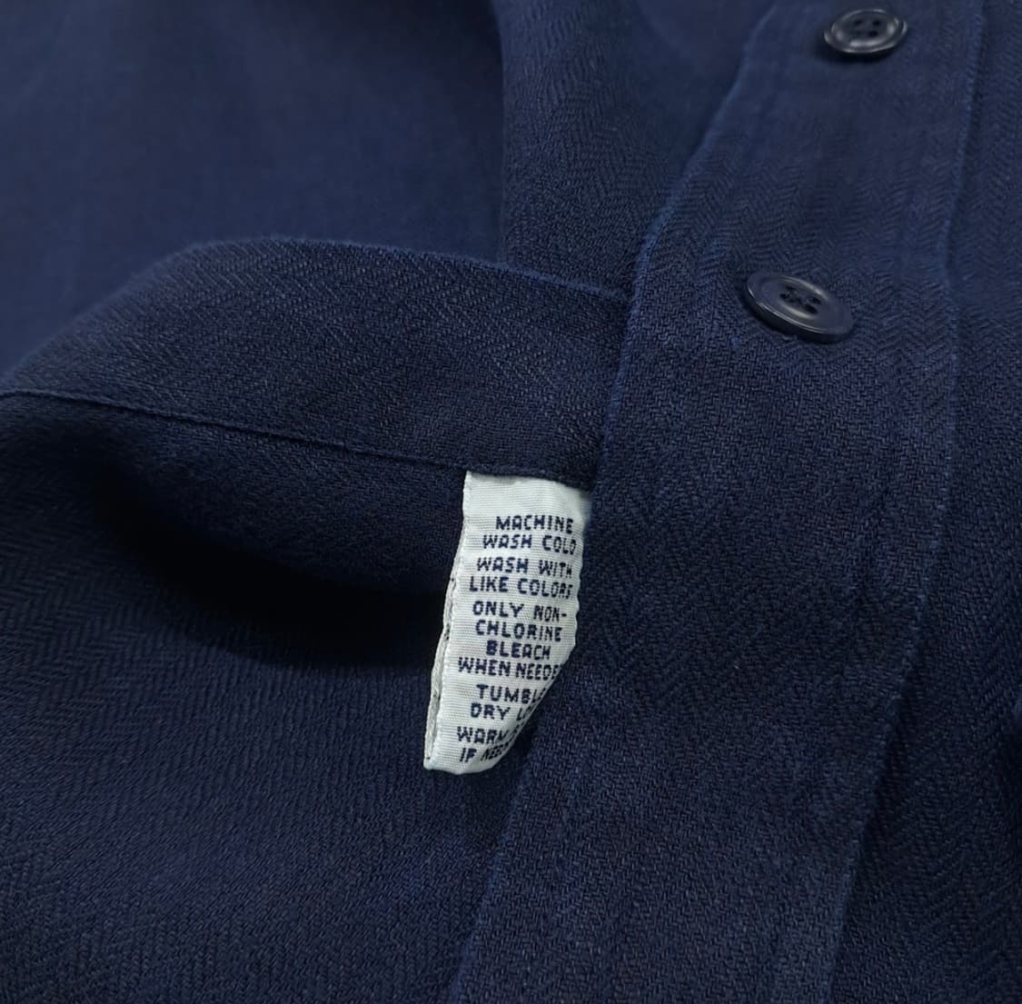 M 폴로 랄프로렌 로얄네이비 밀리터리 린넨 긴팔 셔츠 남방 상품이미지7