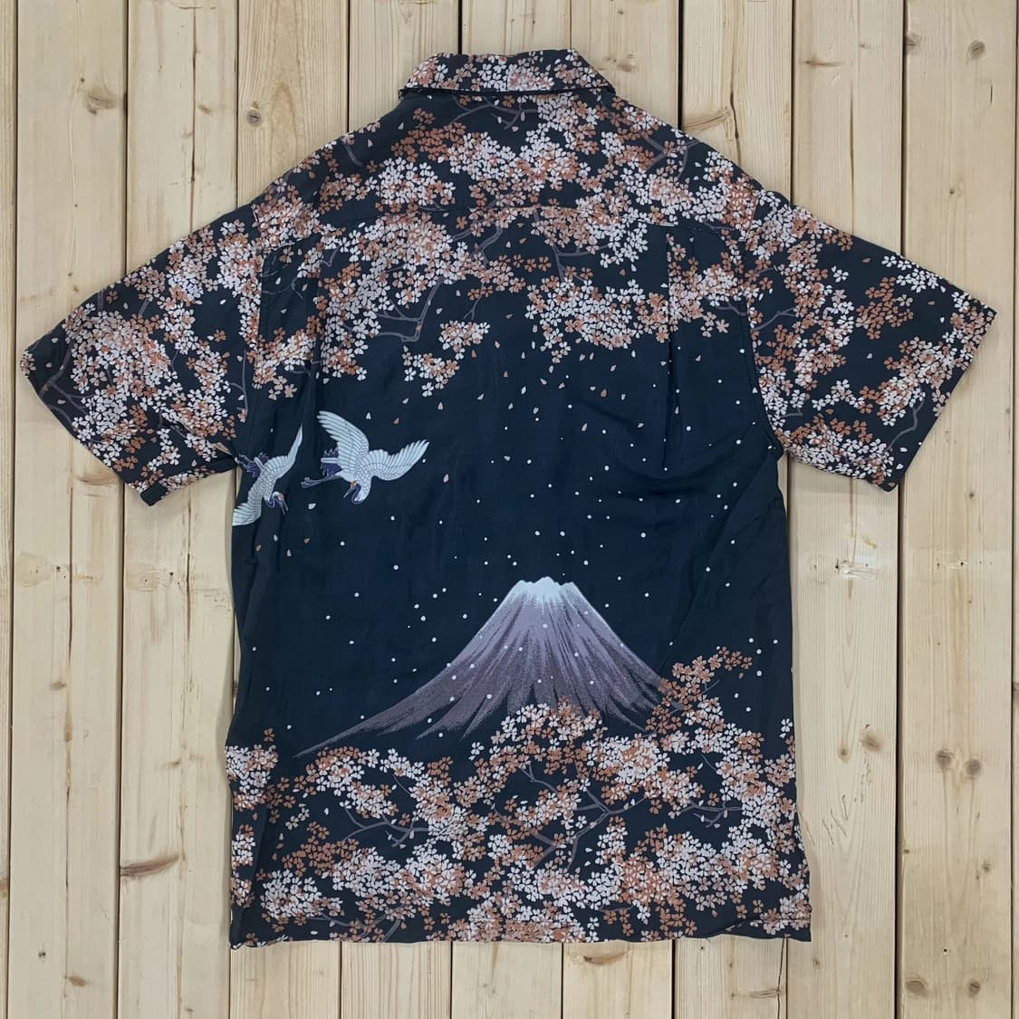 [M] 재팬 사쿠라 후지산 하프셔츠 상품이미지3