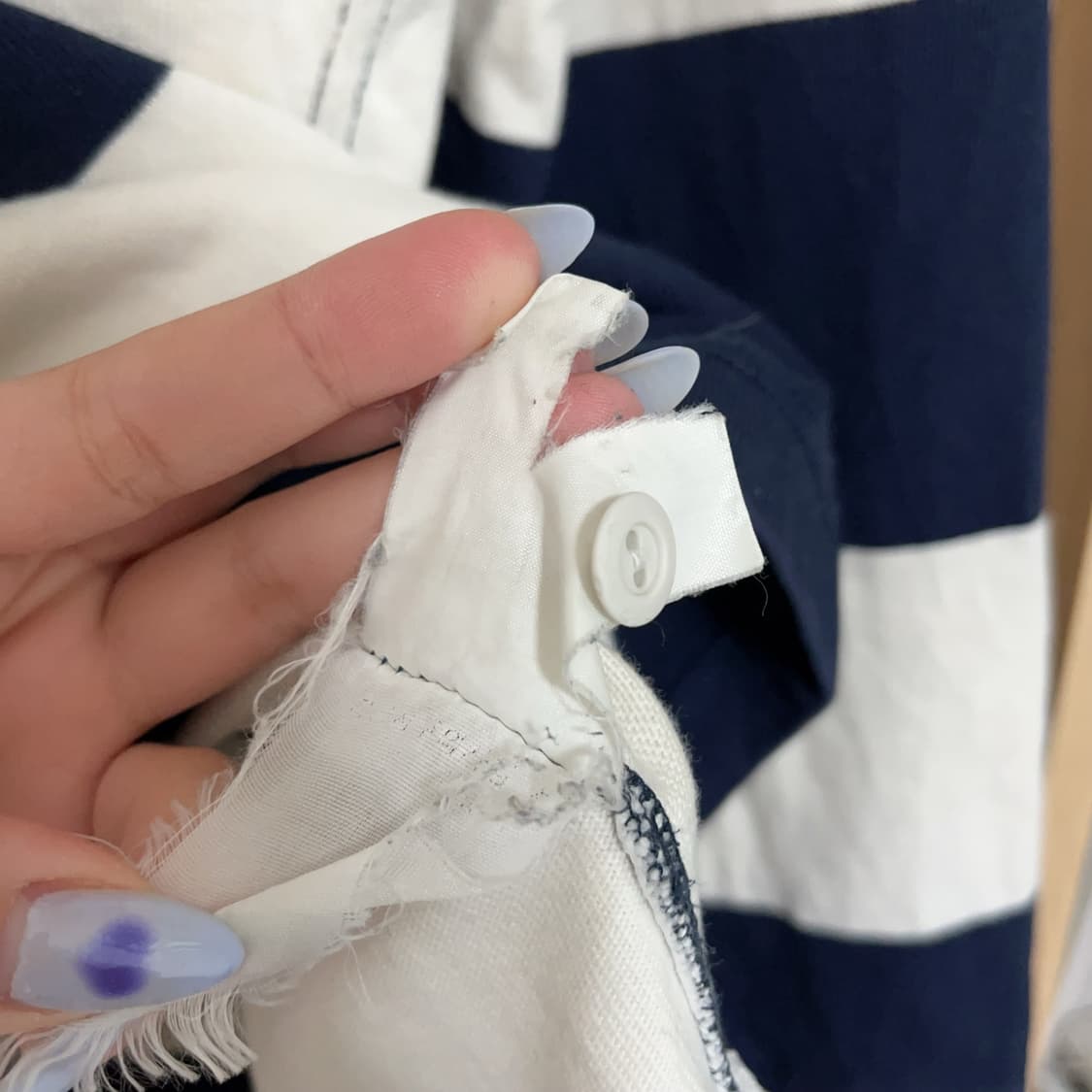 [정품] 폴로 네이비화이트 / 레드포니 단가라 럭비티 [ L ] 상품이미지9