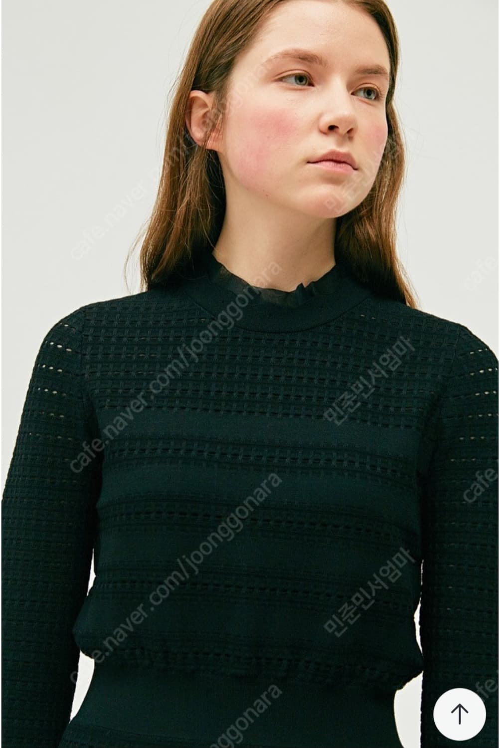 마인 실크프릴넥 페플럼 니트 원피스 프리사이즈(90) 상품이미지4