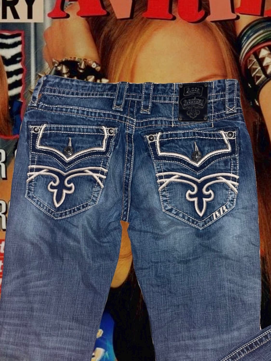 Y2k low straight vintage jeans 상품이미지2