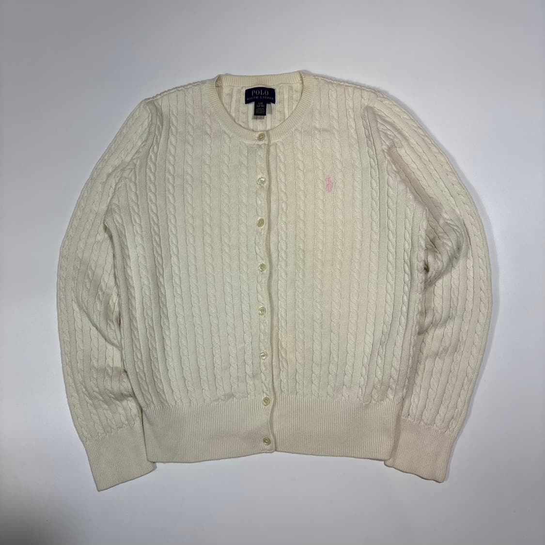폴로 랄프로렌 아이보리 케이블 가디건 상품이미지1