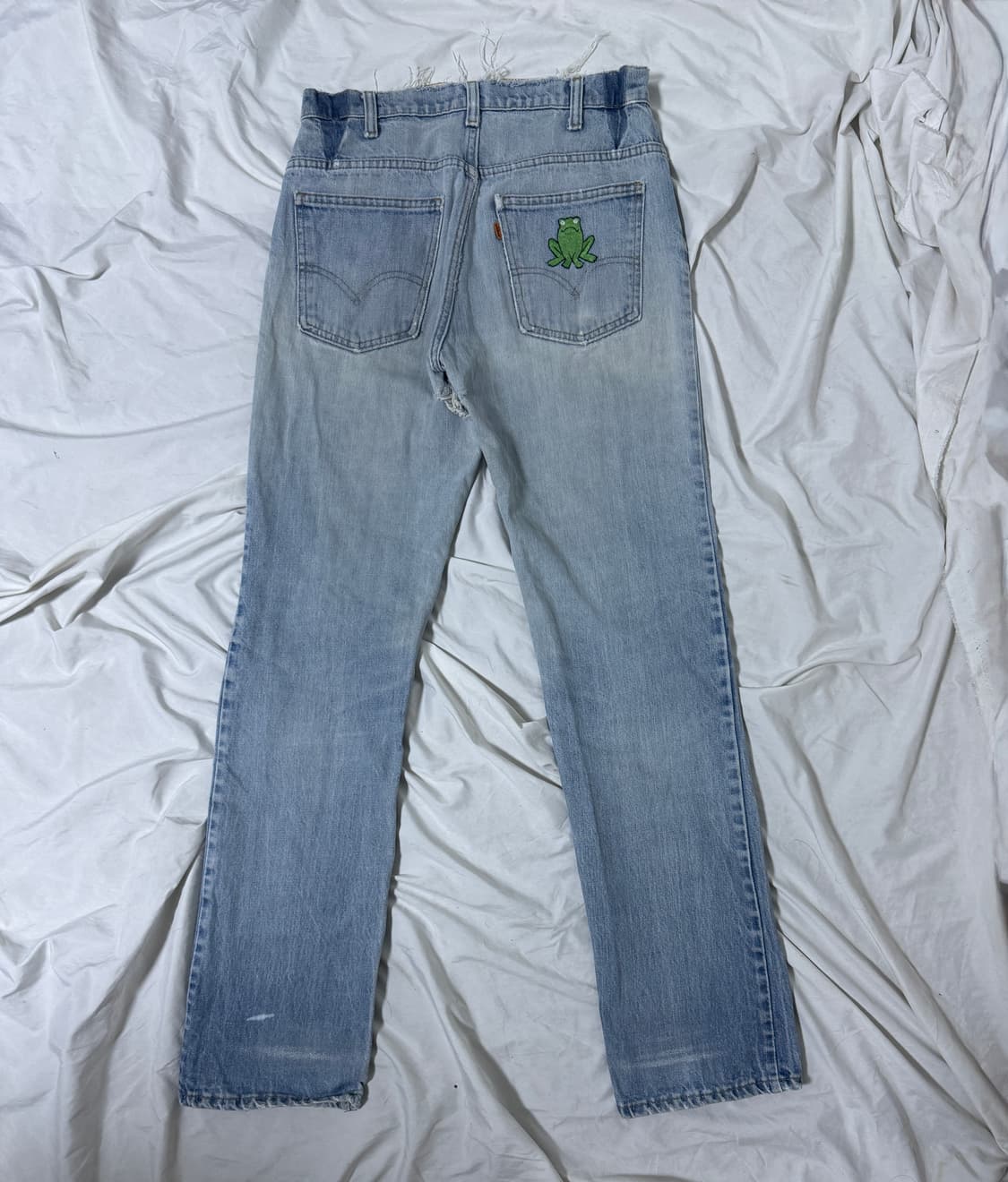 70s usa 리바이스 519 오렌지탭 데님팬츠 탈론 지퍼 상품이미지2