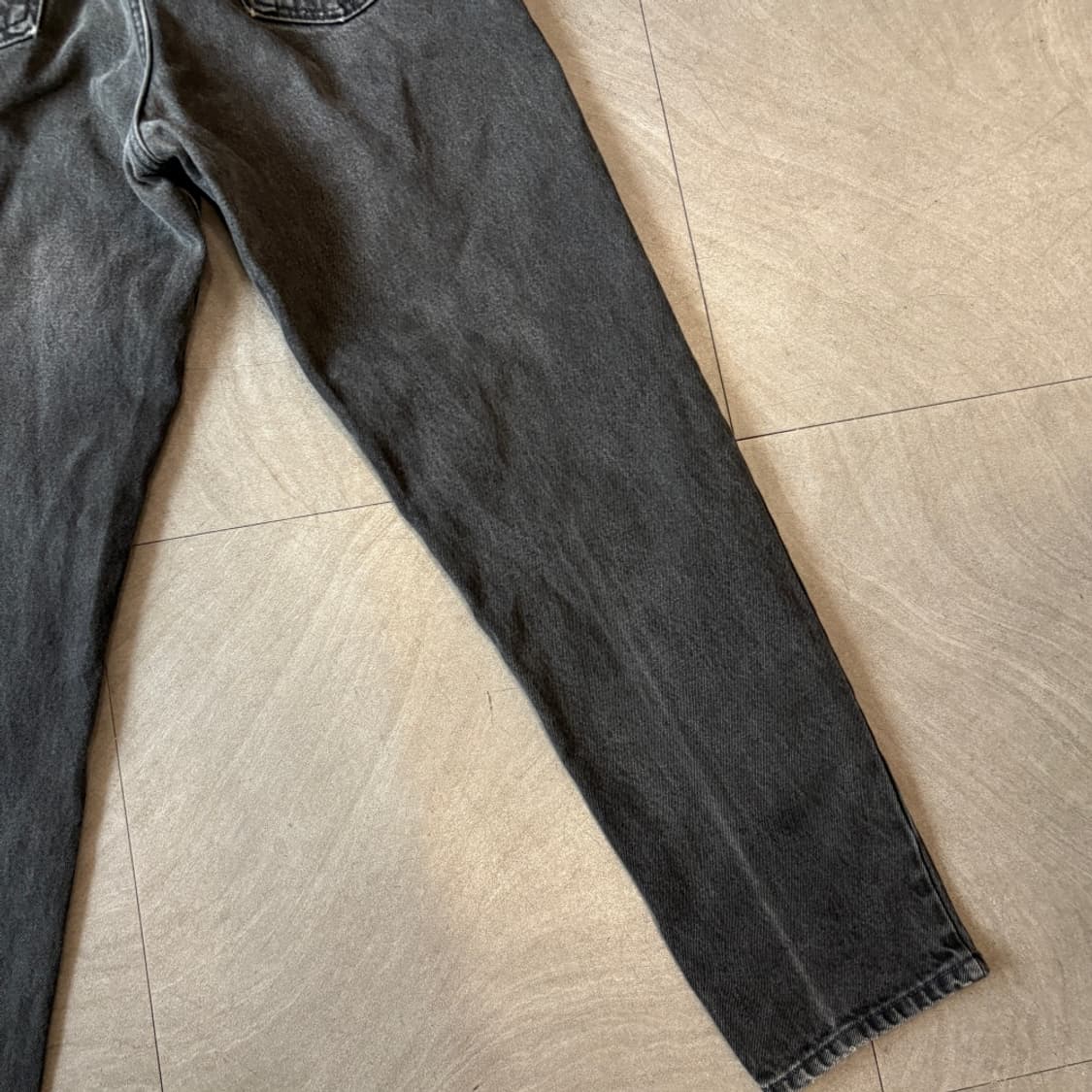 95년 미국 생산 리바이스 550 데님 오렌지탭 블랙 팬츠 상품이미지9