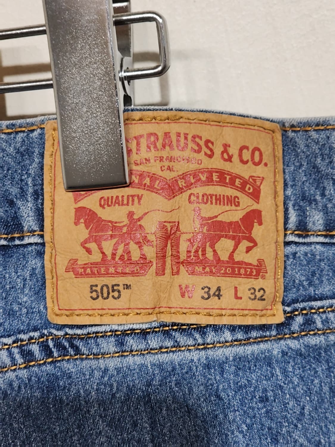 (34) 리바이스 505 청바지 연중청 데님팬츠 스판 150주년판  상품이미지5
