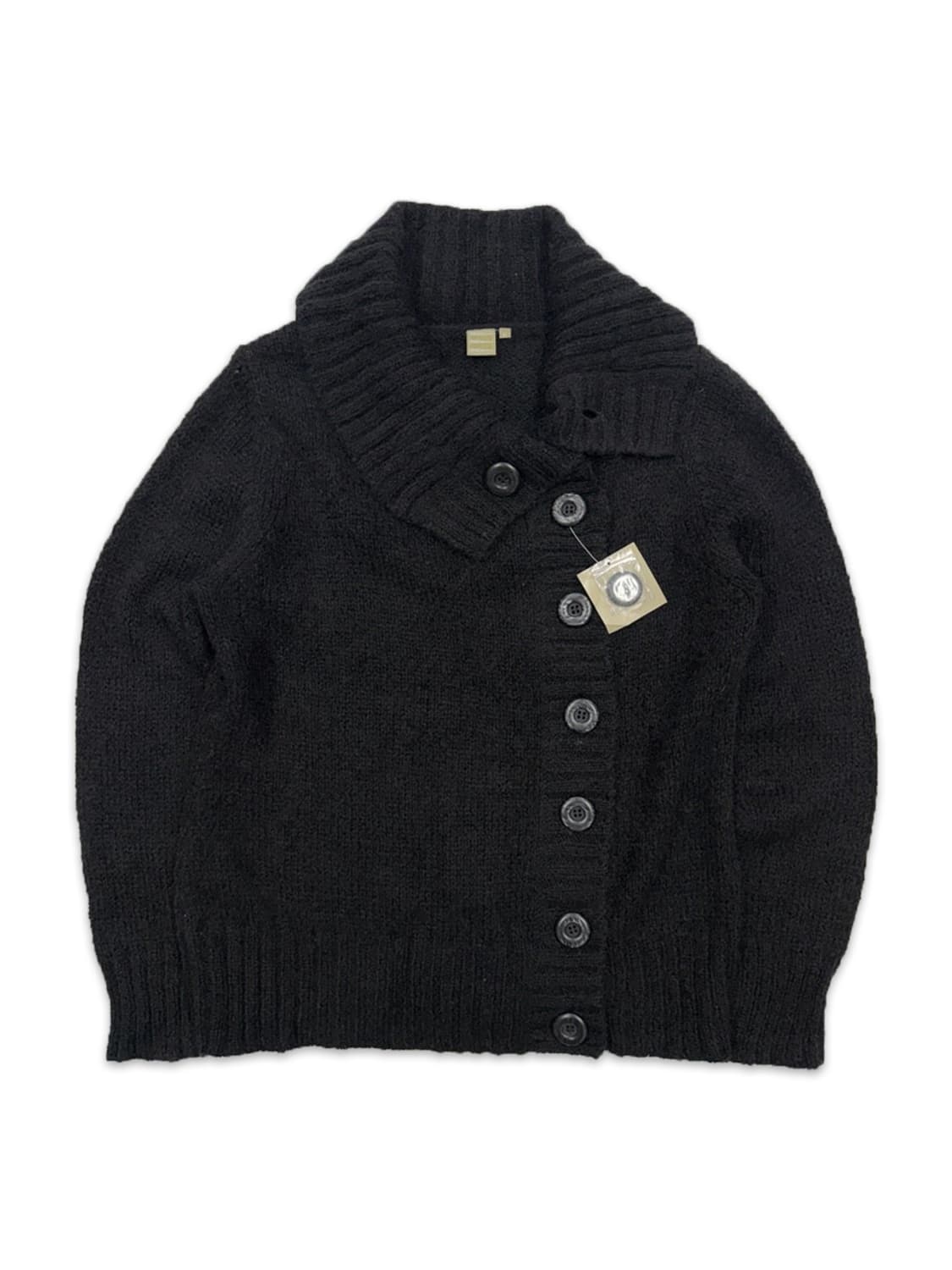 빈티지 블랙 사이드 단추 니트 상품이미지1