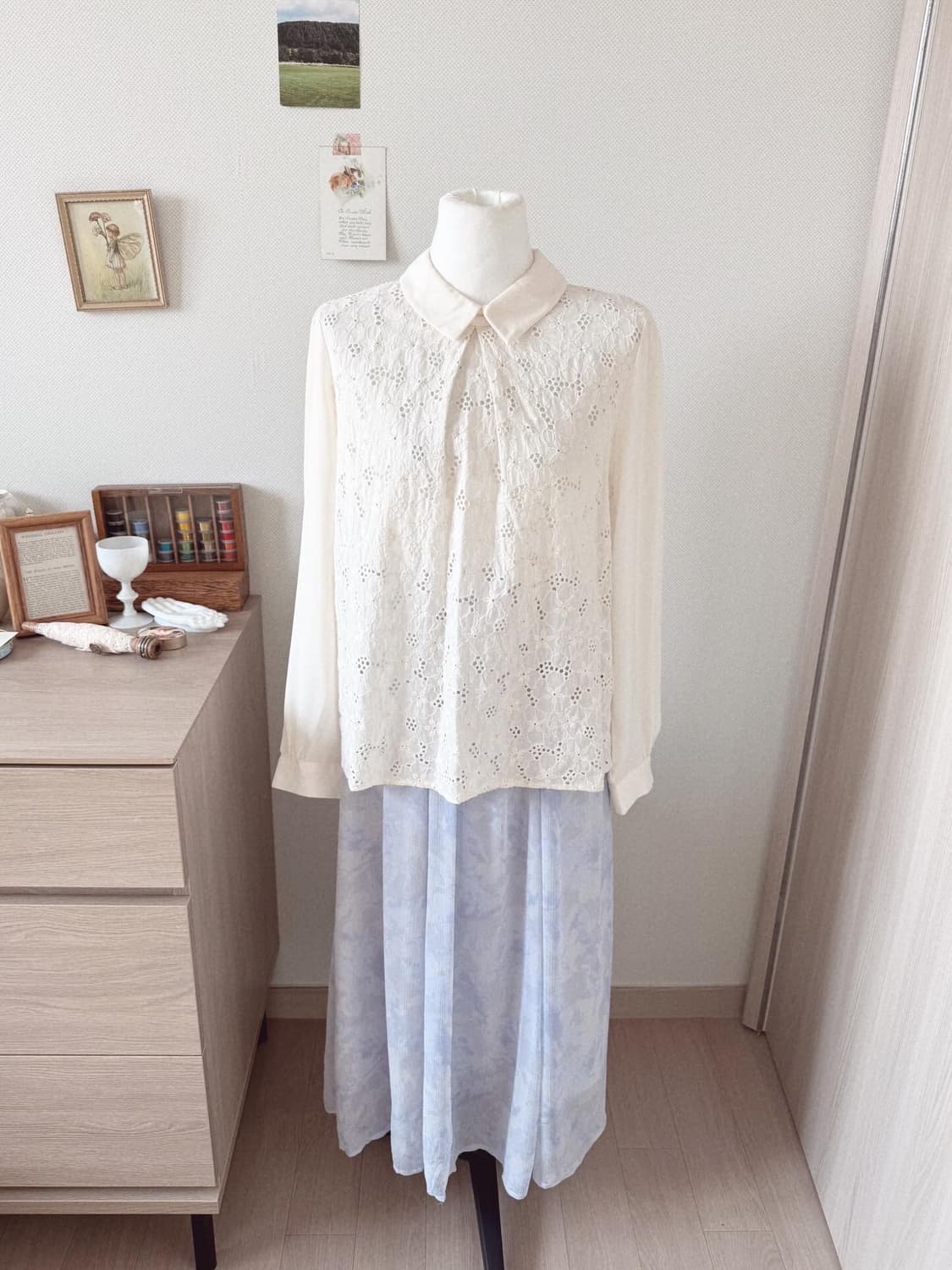 모리걸 얼스뮤직 자수 블라우스 상품이미지1